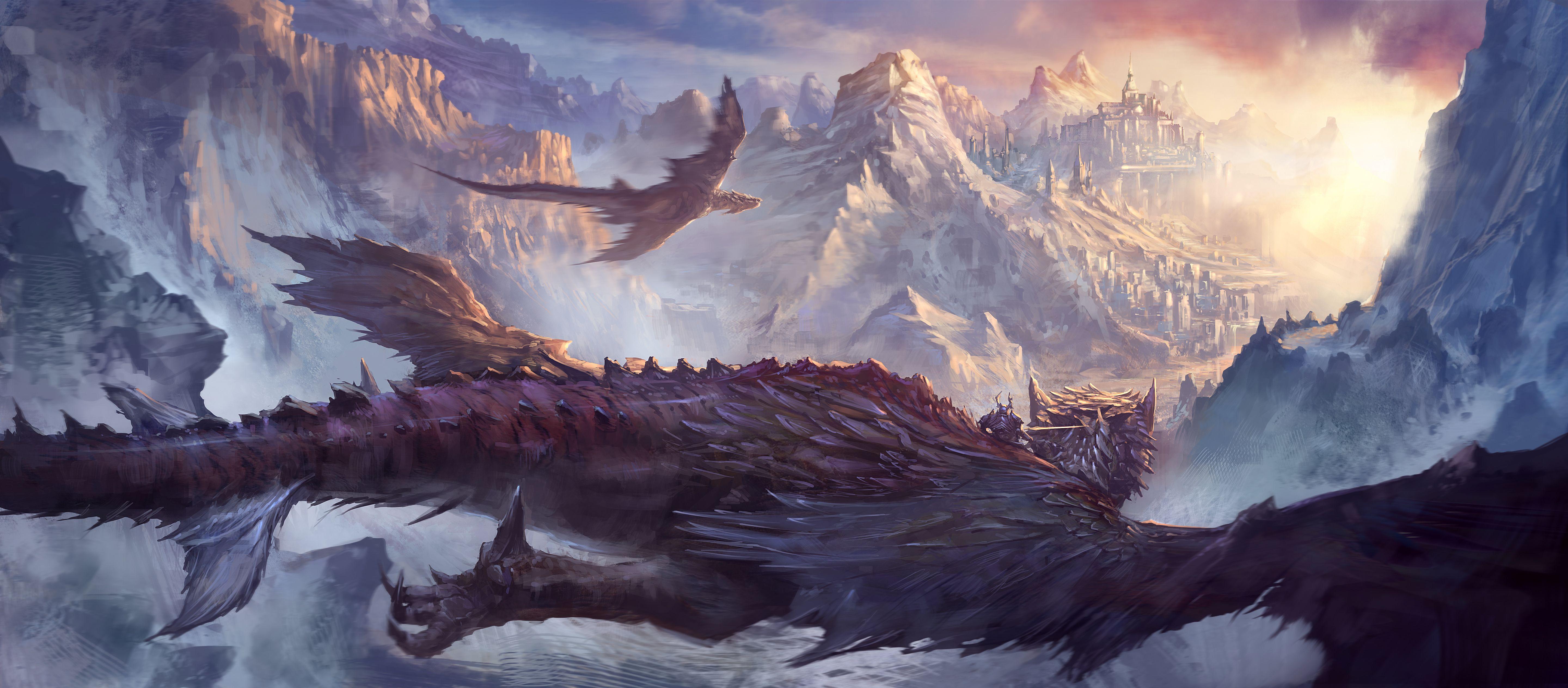 fantasy dragon landscape