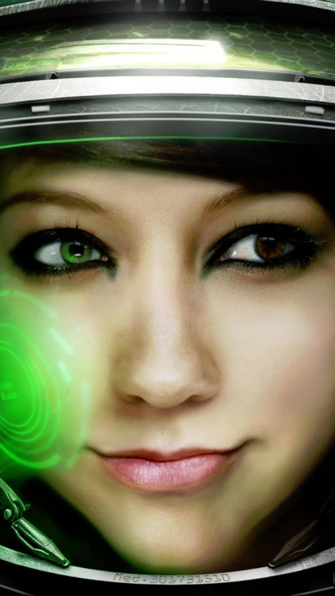 1080x1920 Starcraft ii faces medic wings of liberty wallpaper