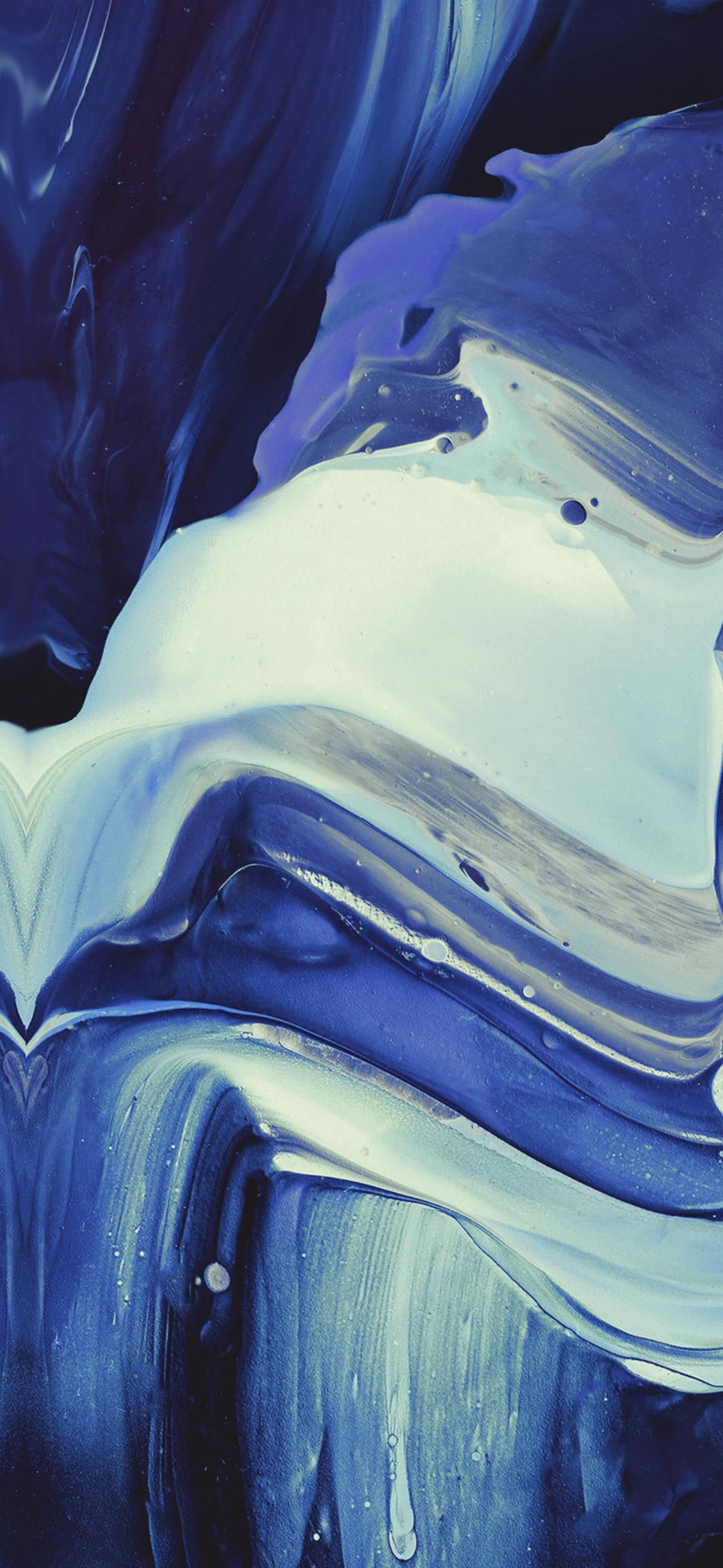1436x3113 Abstract in Liquid Blue (iOS 14 Concept)
