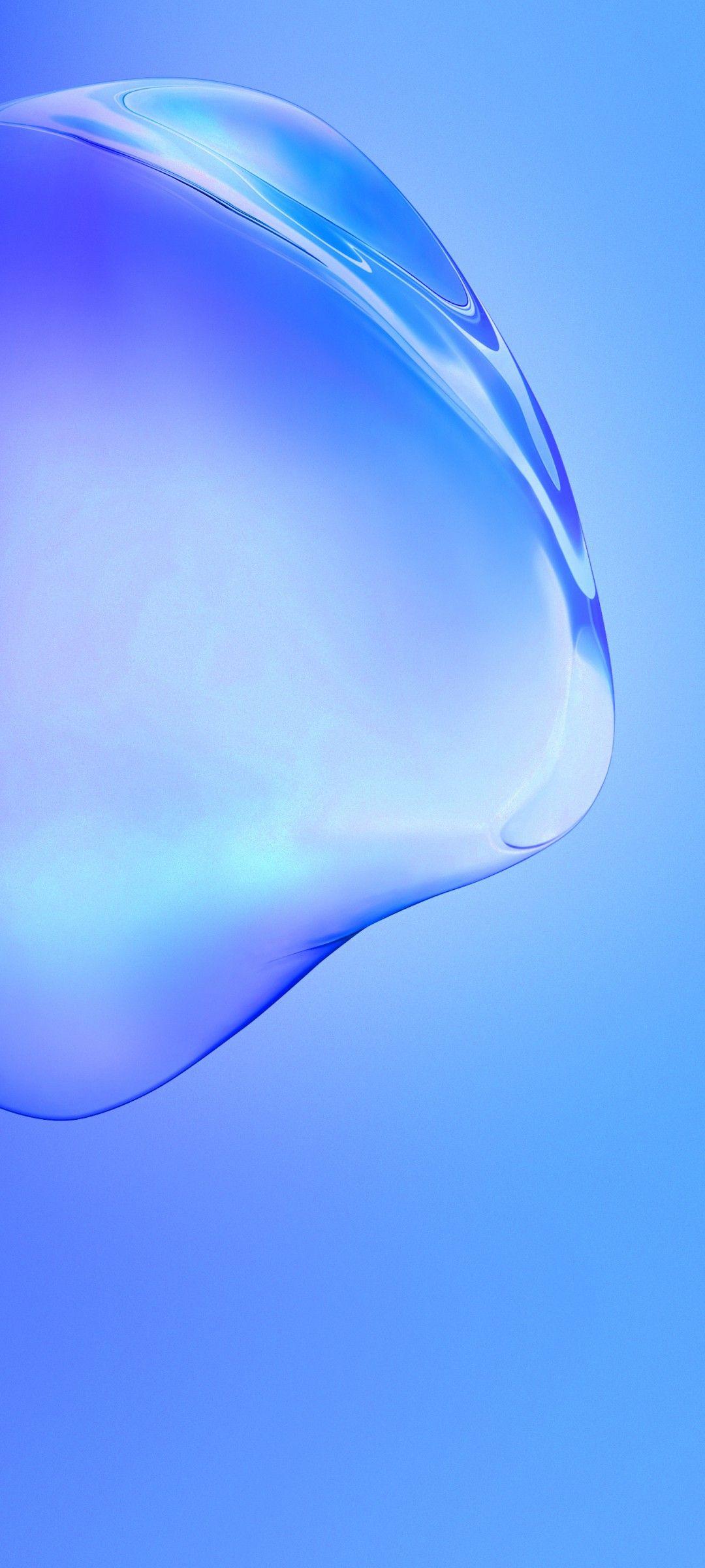 1080x2400 Blue 4K Wallpaper, Samsung Galaxy S Stock, Bubble, Gradients, Abstract