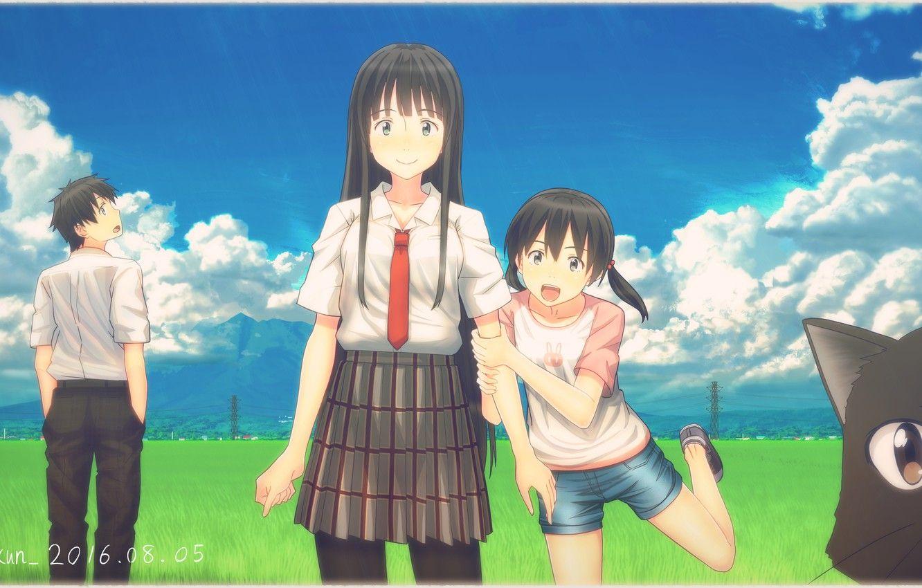 flying witch wallpaper