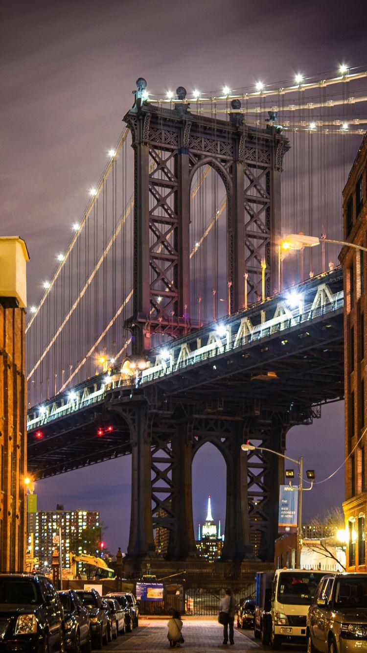 750x1334 Man Made Manhattan Bridge (750x1334) Wallpaper