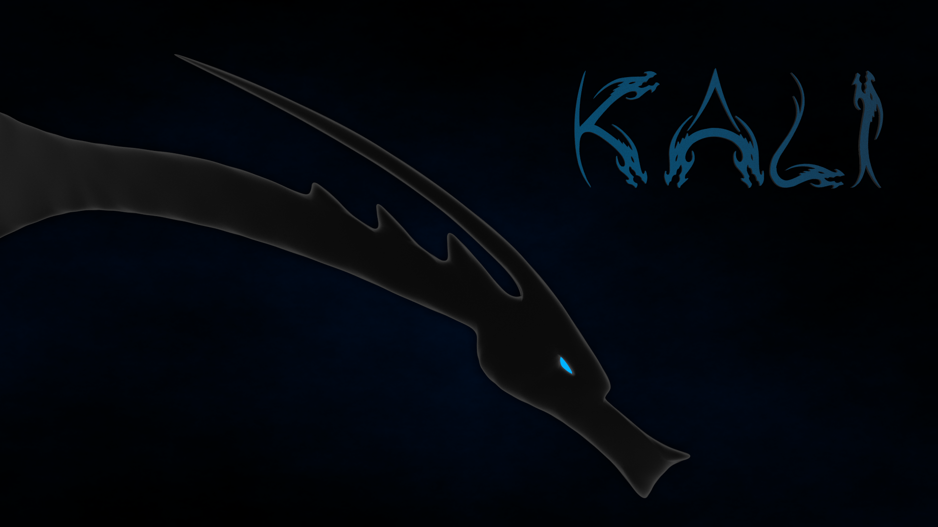 1920x1080 Dark blue background Kali Linux Desktop wallpaper 1920x1080