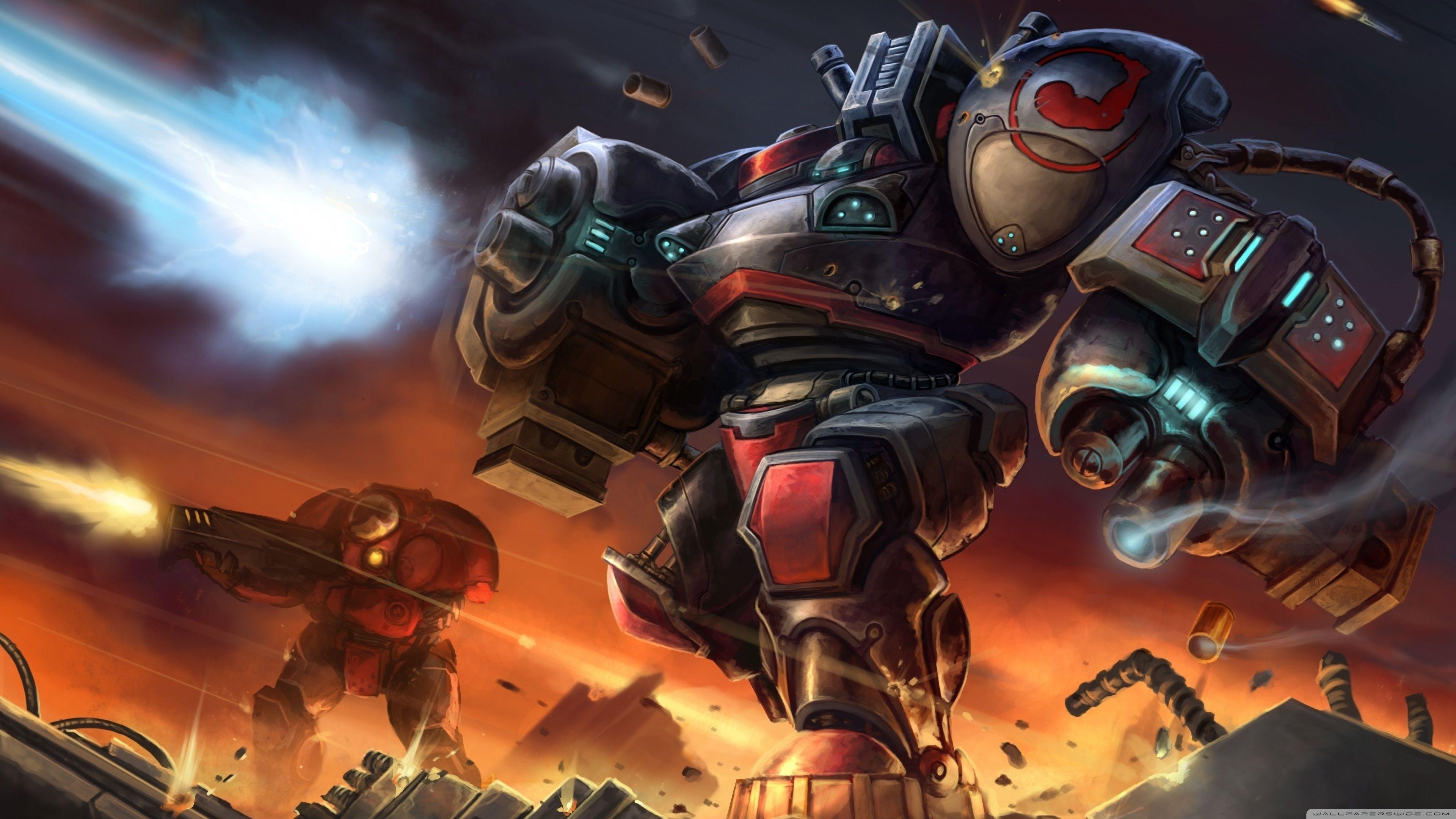3840x2160 Group of Starcraft Medic Marine Wallpaper
