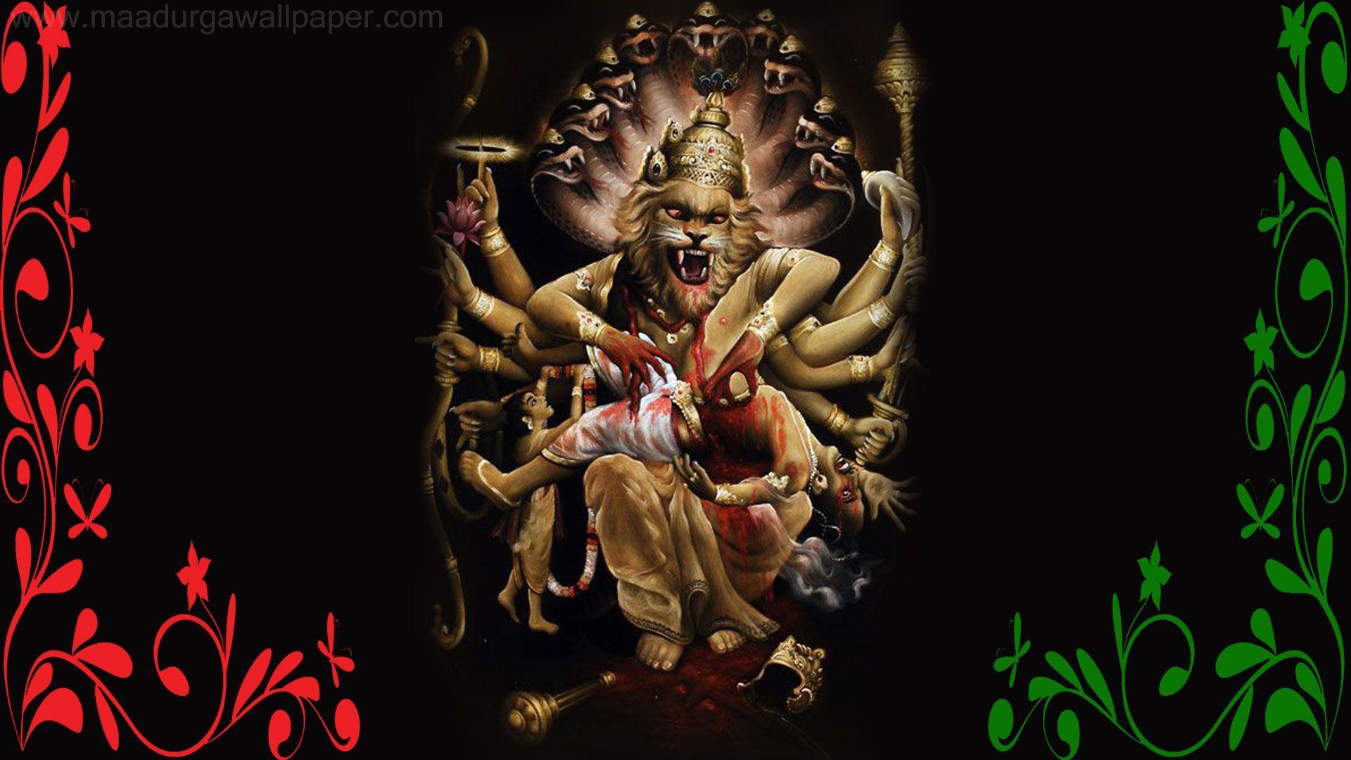 1920x1080 Lord Narasimha Wallpaper