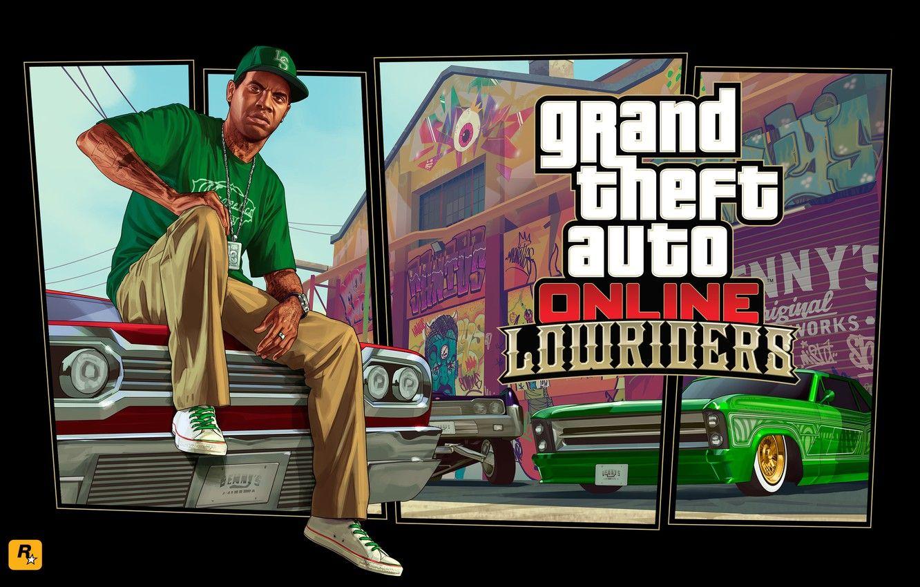 1332x850 Wallpaper cars, art, cars, Grand Theft Auto V, lowrider, grand theft auto online, Lamar image for desktop, section игры
