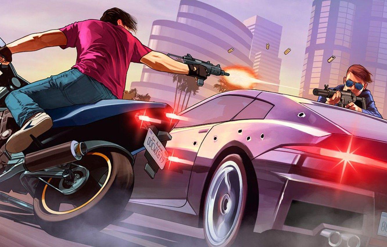 1332x850 Wallpaper Grand Theft Auto V, Rockstar Games, GTA Online, The Saints, gat5 image for desktop, section игры