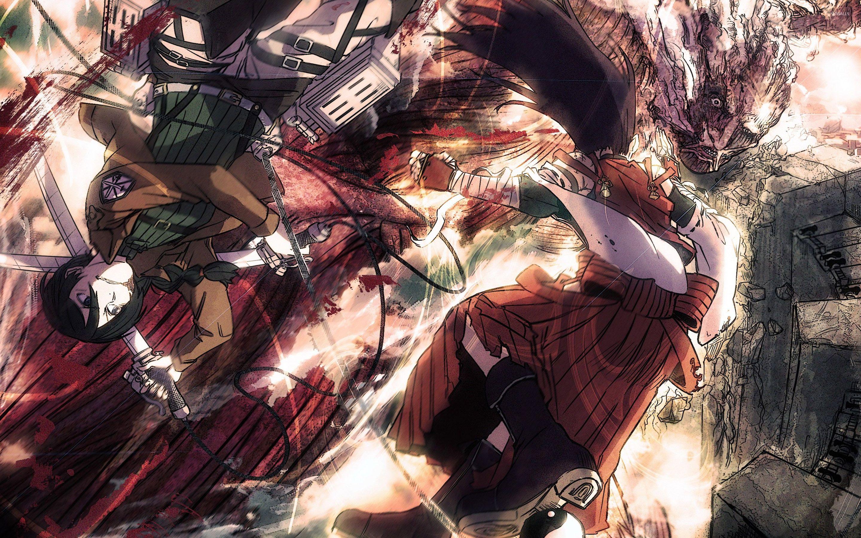 30+ Wallpaper Anime Attack On Titan keren tahun 2019