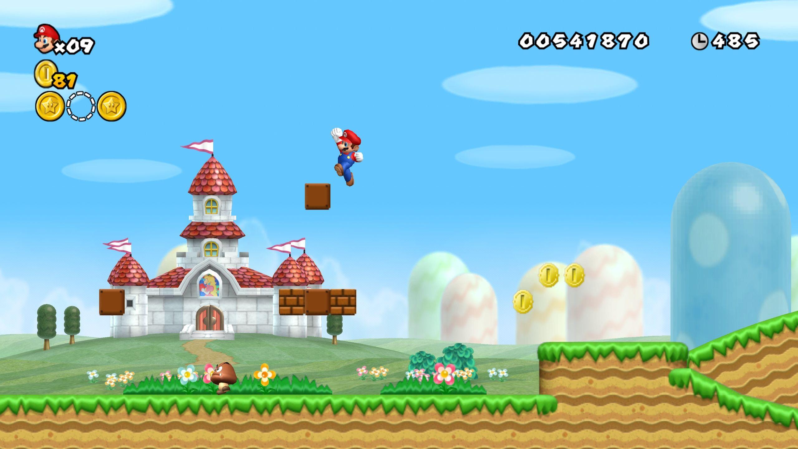 2560x1440 New Super Mario Bros. Wii's Castle HD Wallpaper • GamePhD
