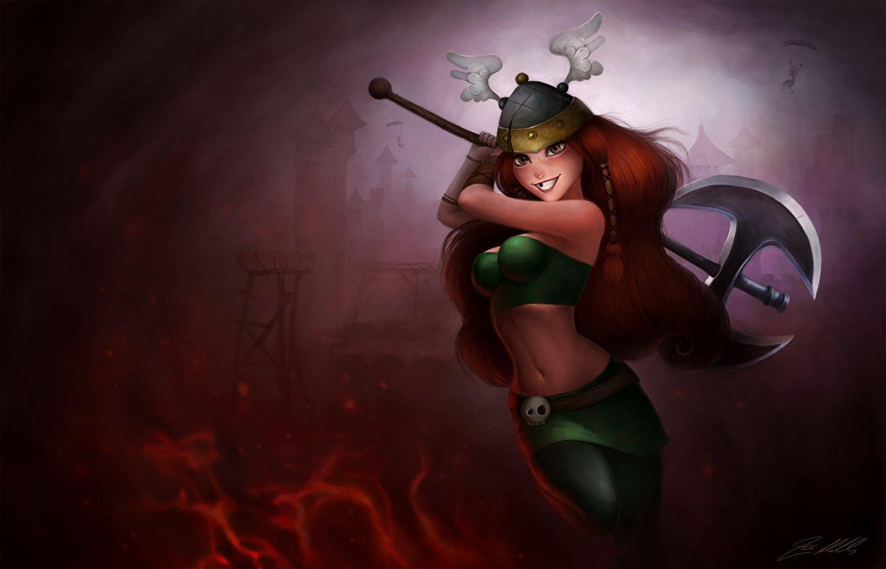 1280x822 Desktop Wallpaper Battle axes warrior Rayman Legends, Barbara vdeo
