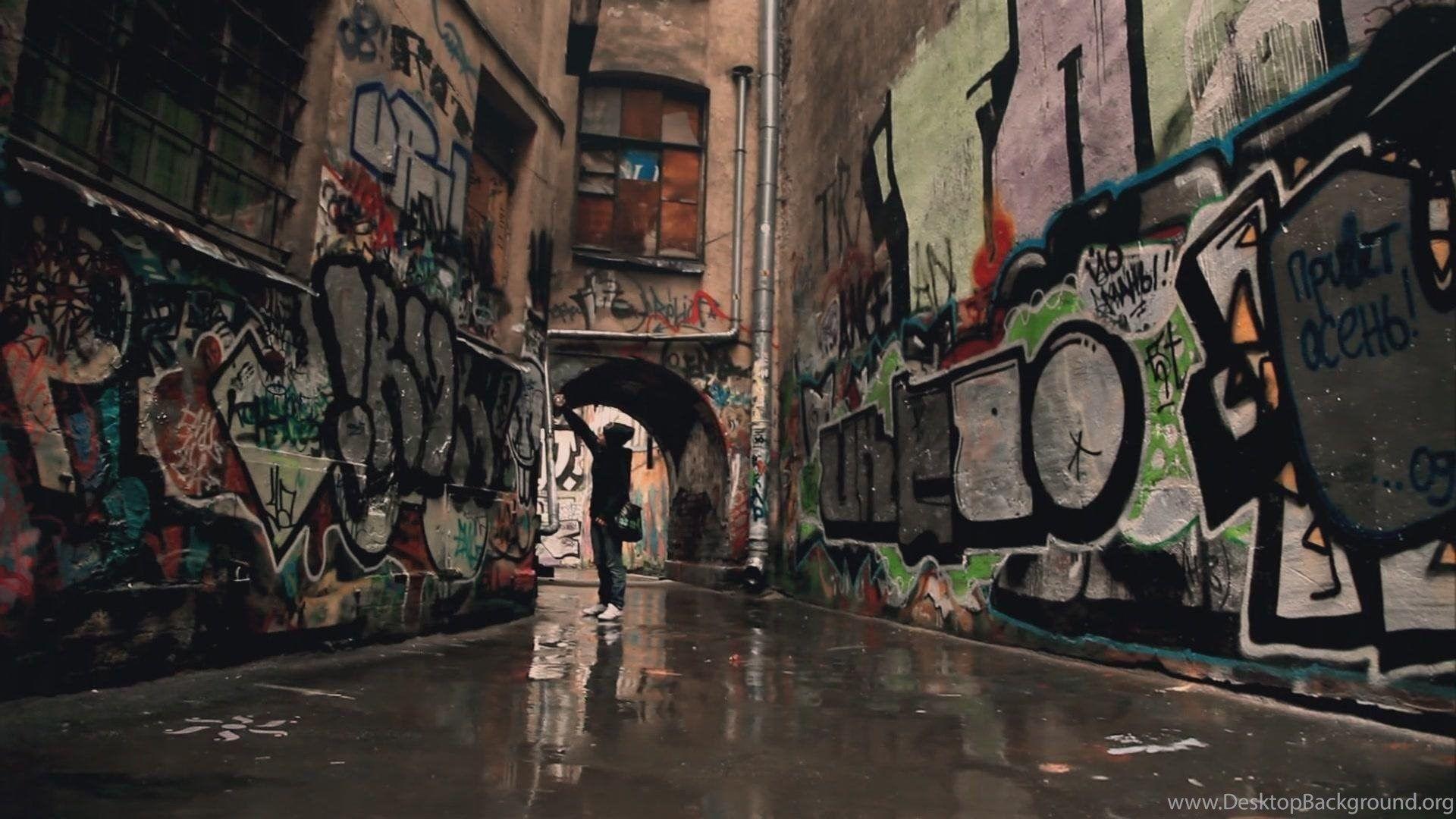 1920x1080 Urban Art Graffiti Paint Girl Buildings Wallpaper Desktop Background