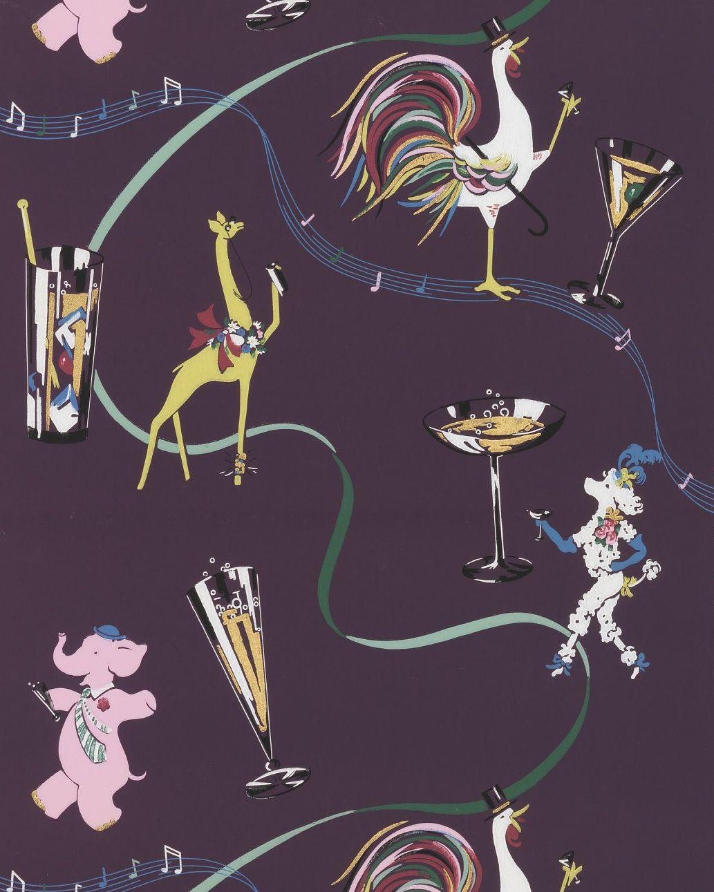 1033x1291 Smithsonian looks like the New Year's Eve party to beat. Cocktail wallpaper started appearing shortly after the repeal of Prohibition in usually stylized or whimsical like these cartoon