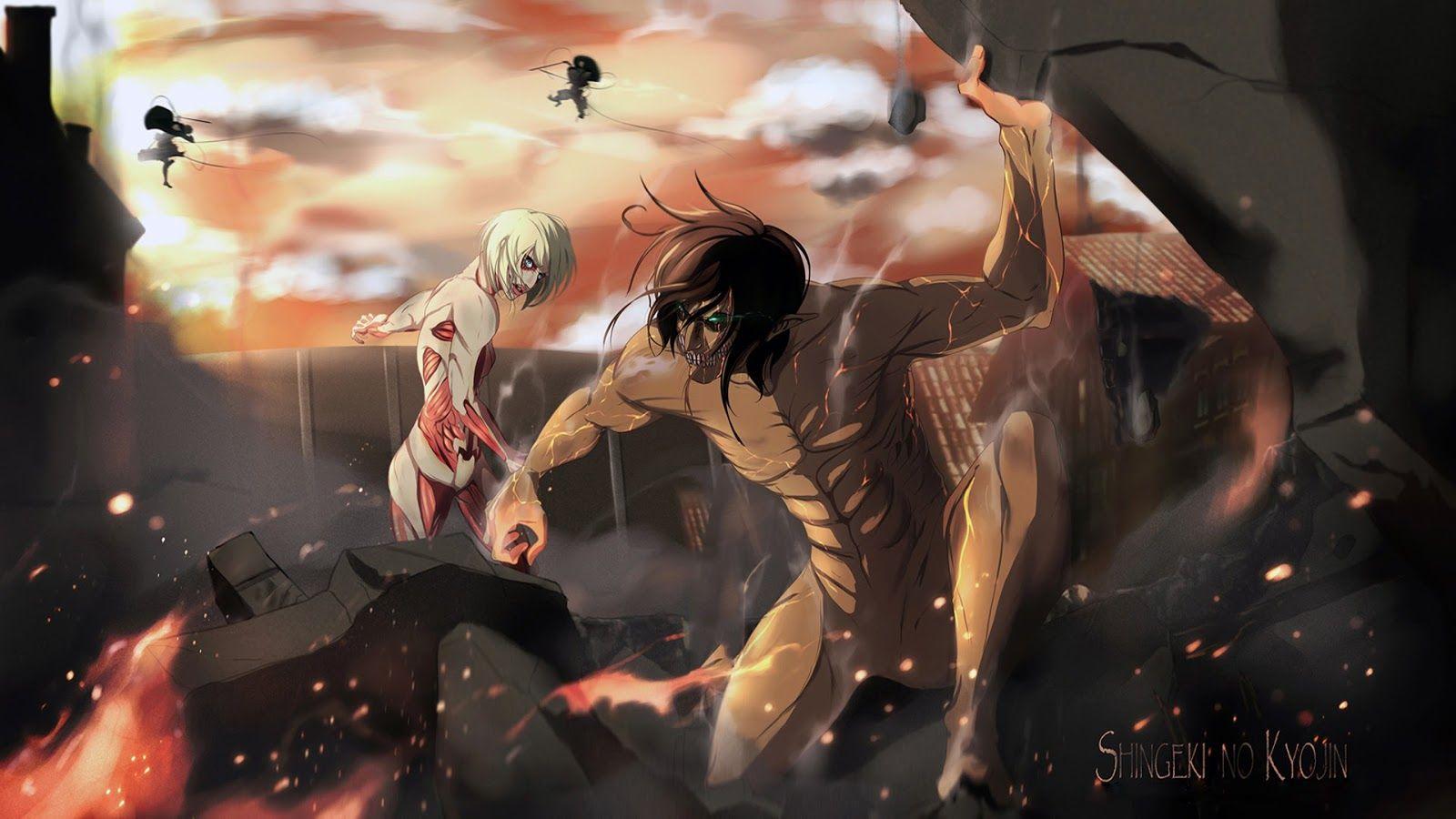 30+ Wallpaper Anime Attack On Titan keren tahun 2019