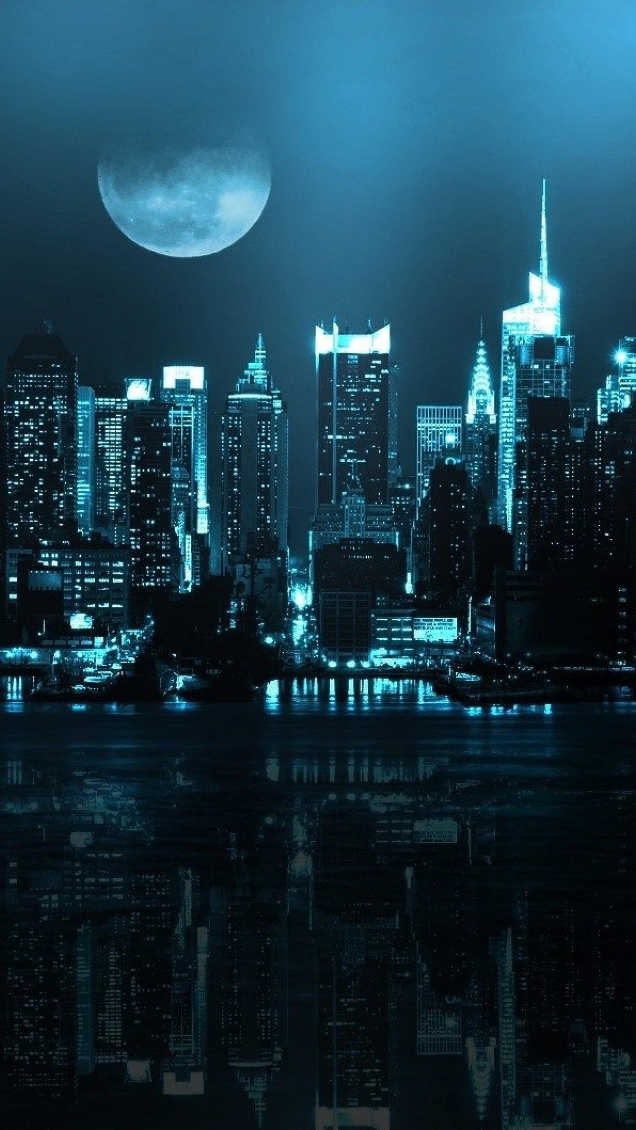 1242x2208 Moonlight Night