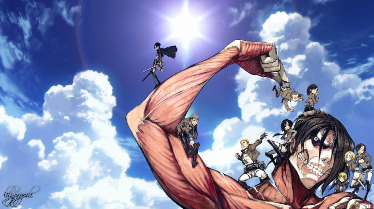 1196x668 Attack On Titan Hình nền vui nhộn