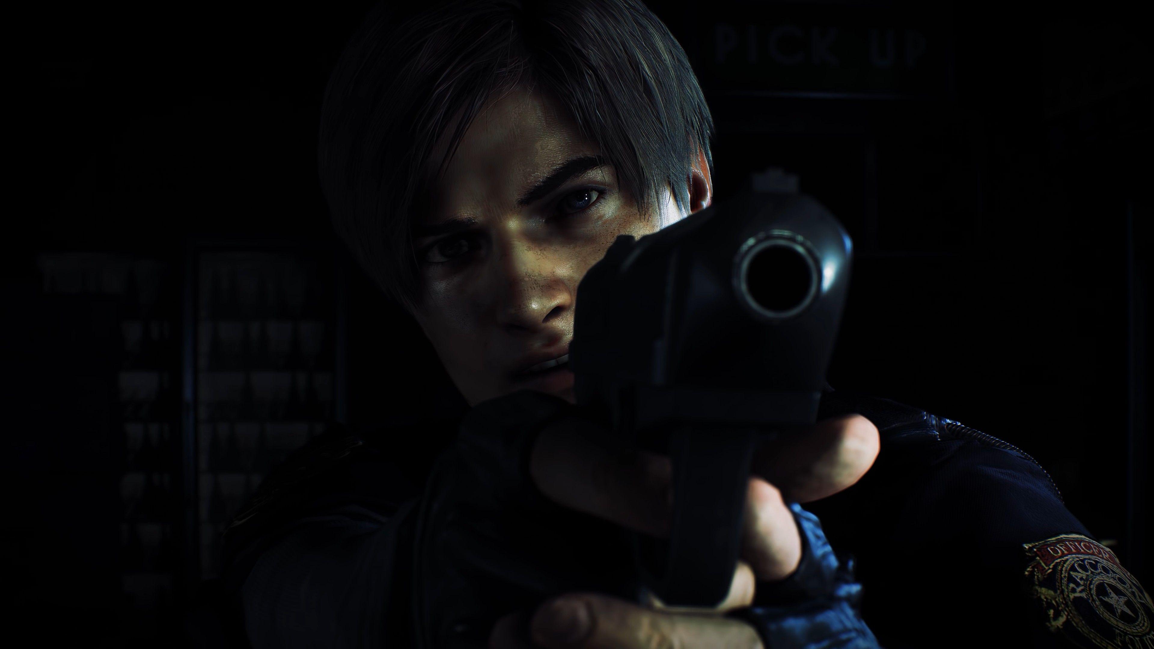 3840x2160 Resident Evil 2 Remake Leon Kennedy 4K