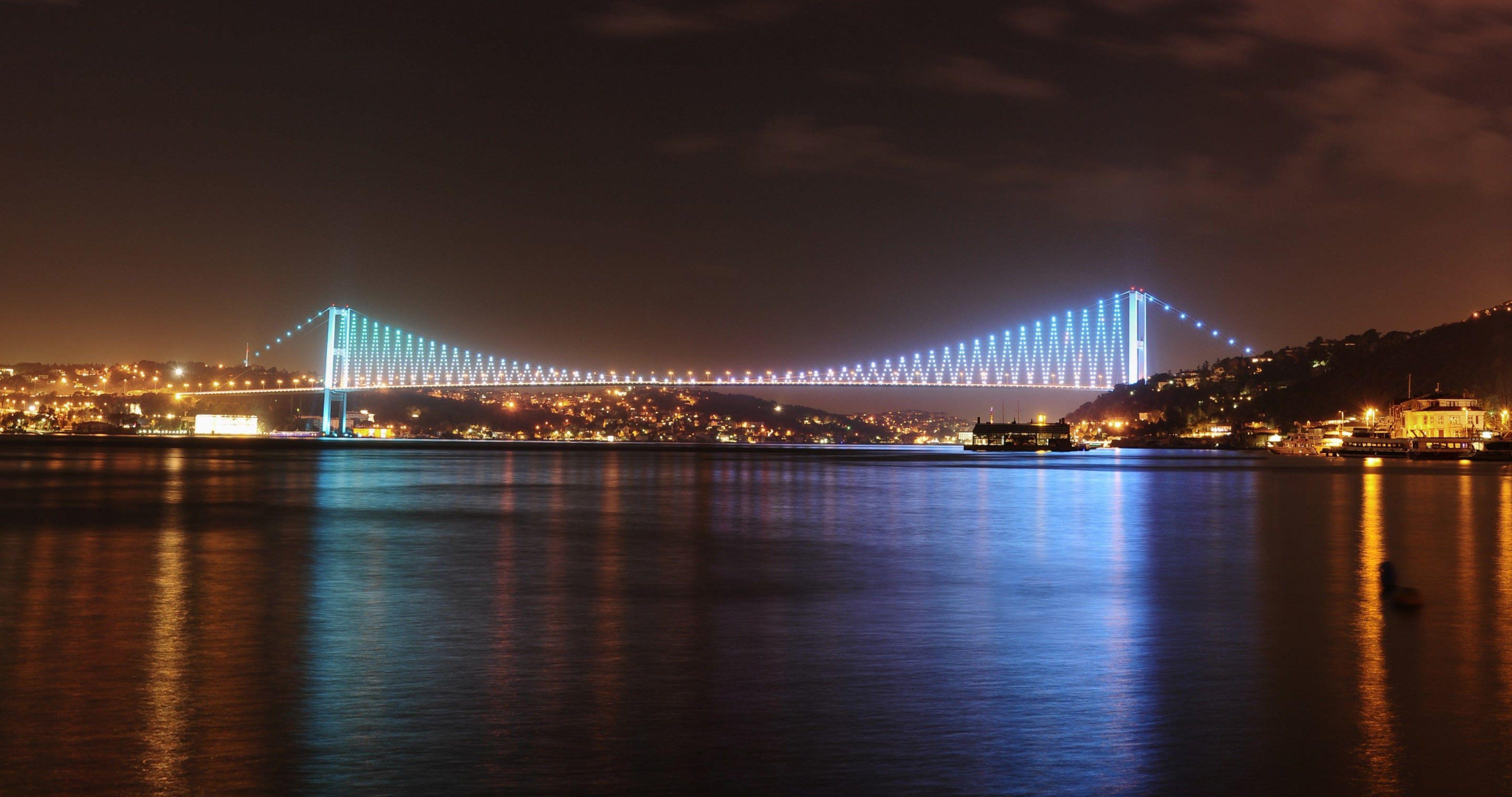 4096x2160 bosphorus bridge panoramic view 4k ultra HD wallpaper High quality walls