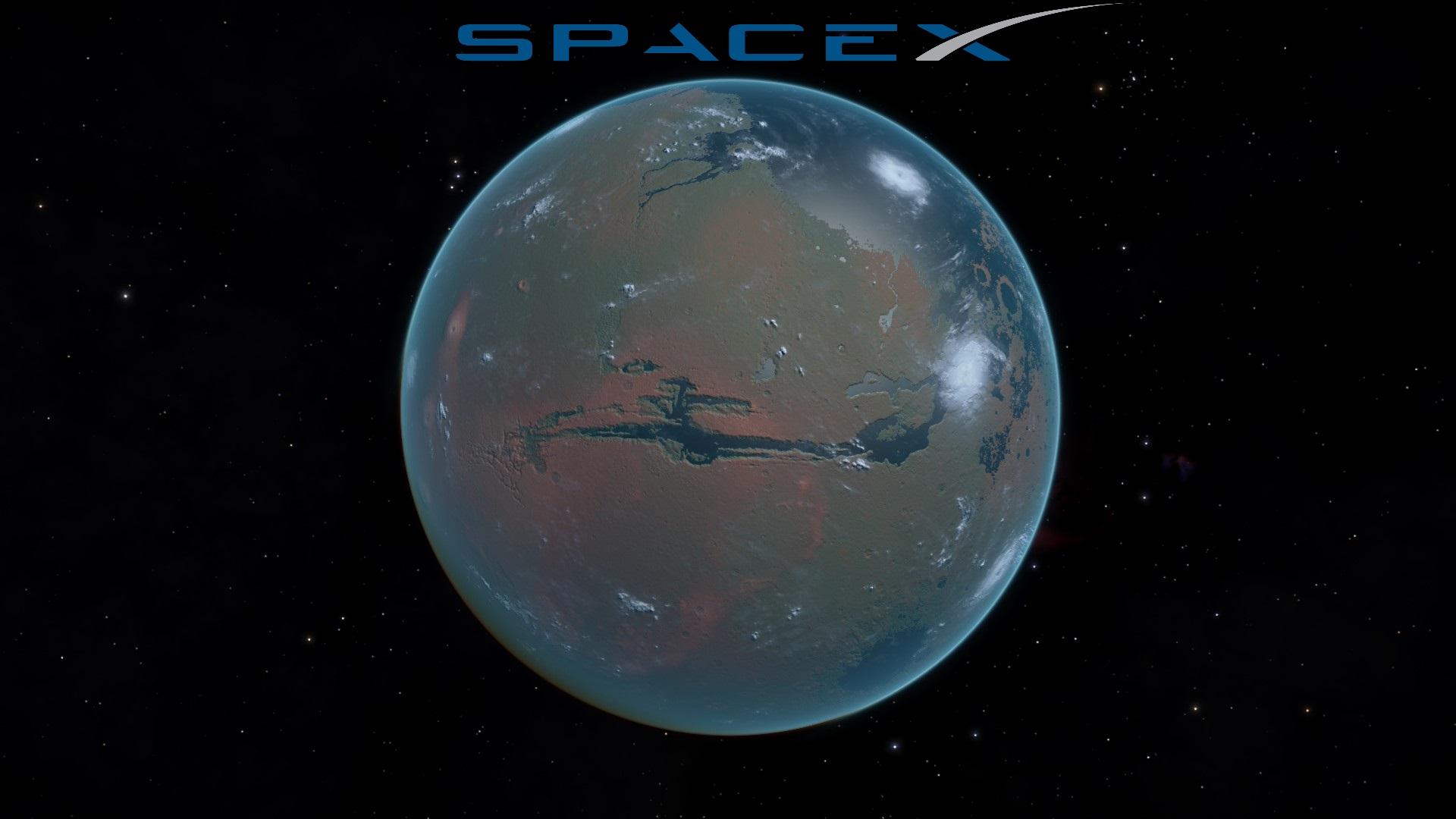1920x1080 SpaceX wallpaper i made using Mars