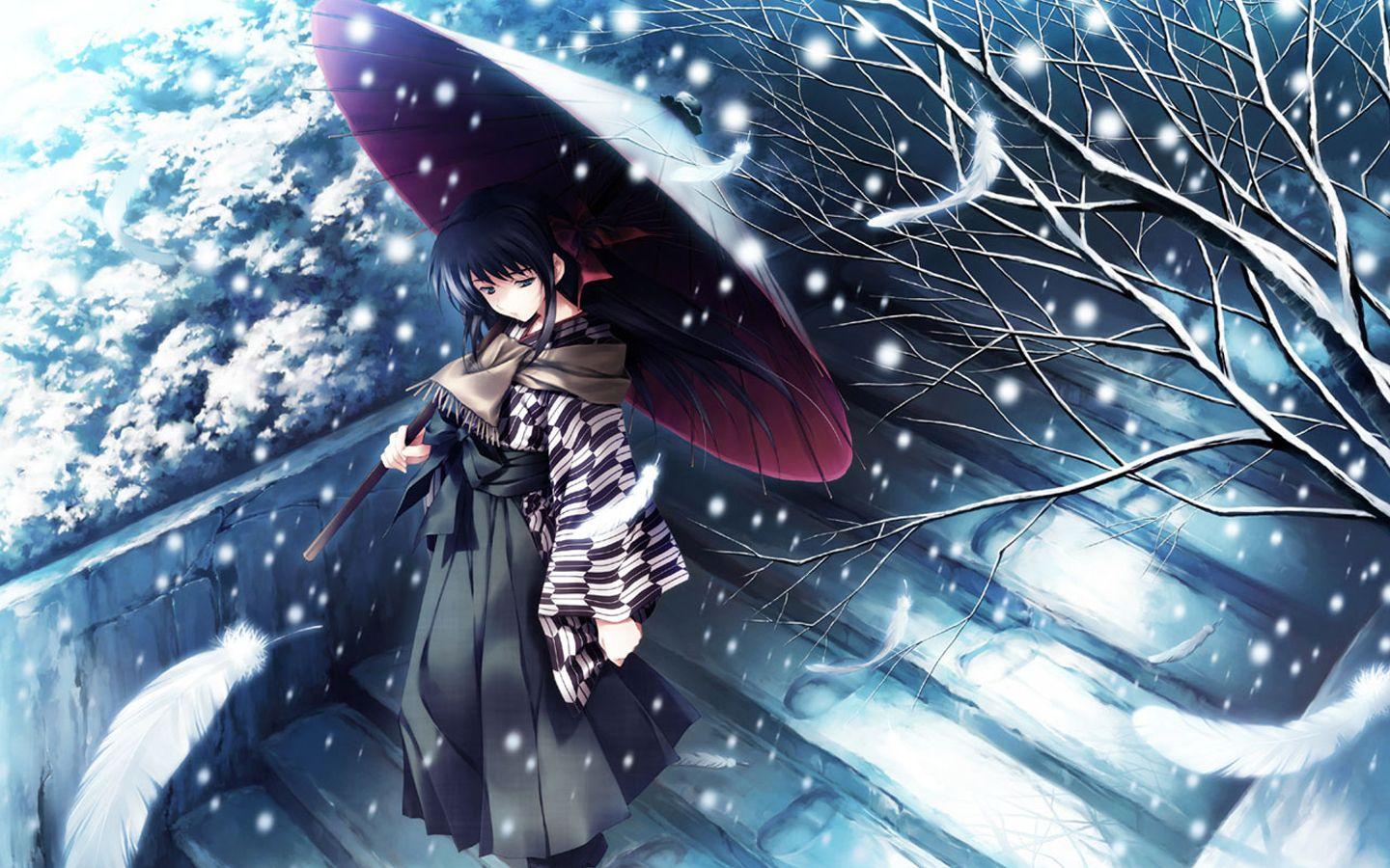 1440x900 Snow, Wallpaper. Anime Image Board