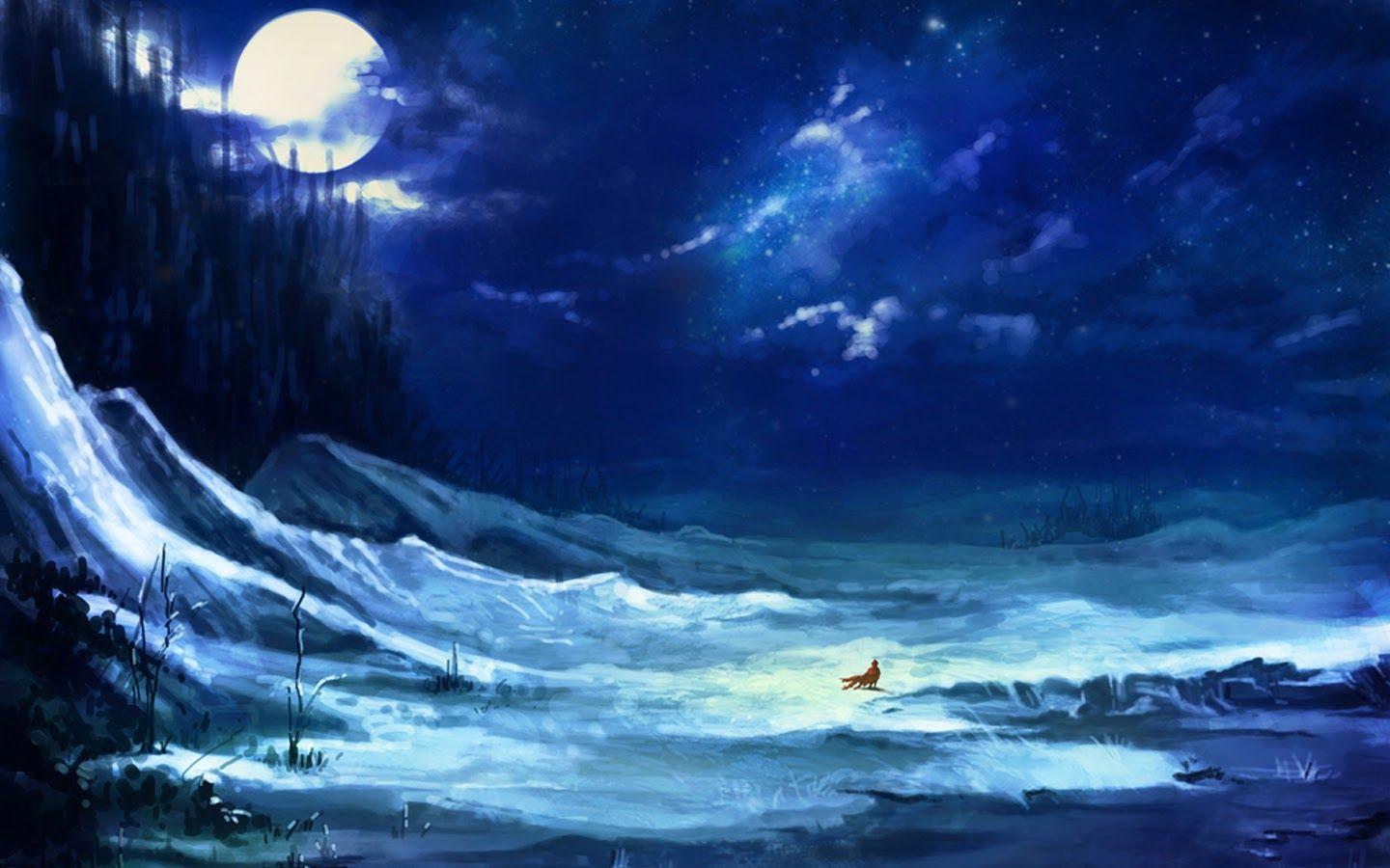 Anime Moonlight Wallpapers - Top Free Anime Moonlight Backgrounds -  WallpaperAccess