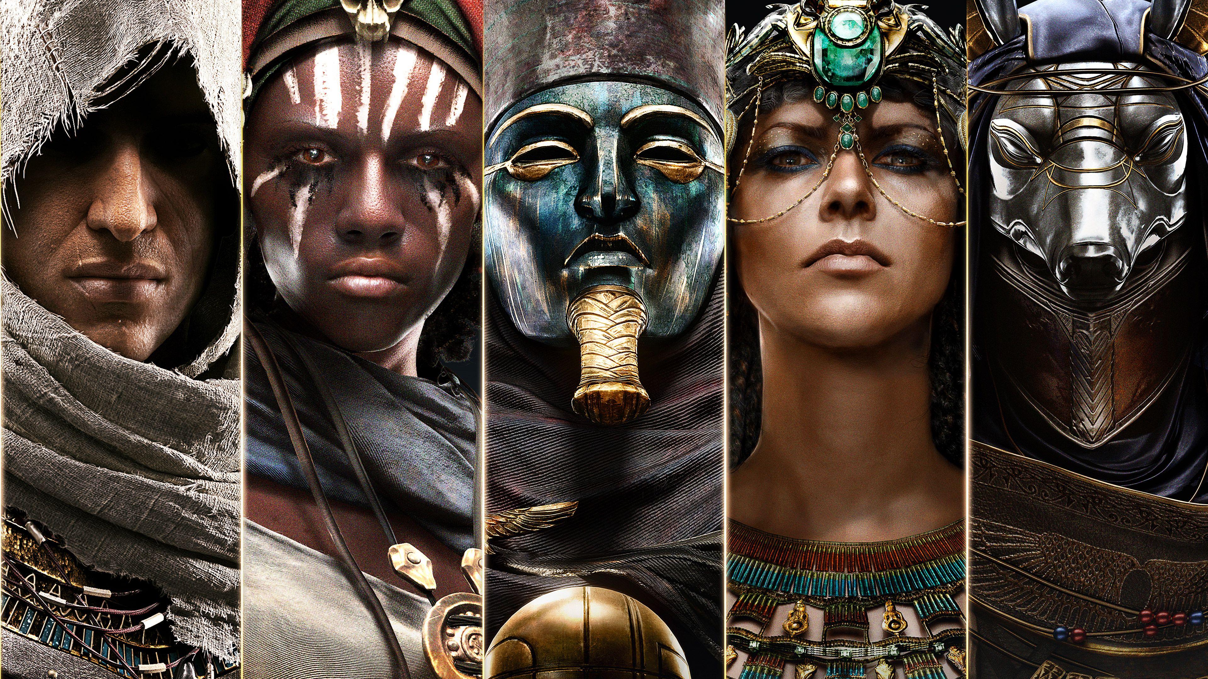 3840x2160 Assassins Creed Origins Characters 4k, HD Games, 4k Wallpaper, Image, Background, Photo and Picture
