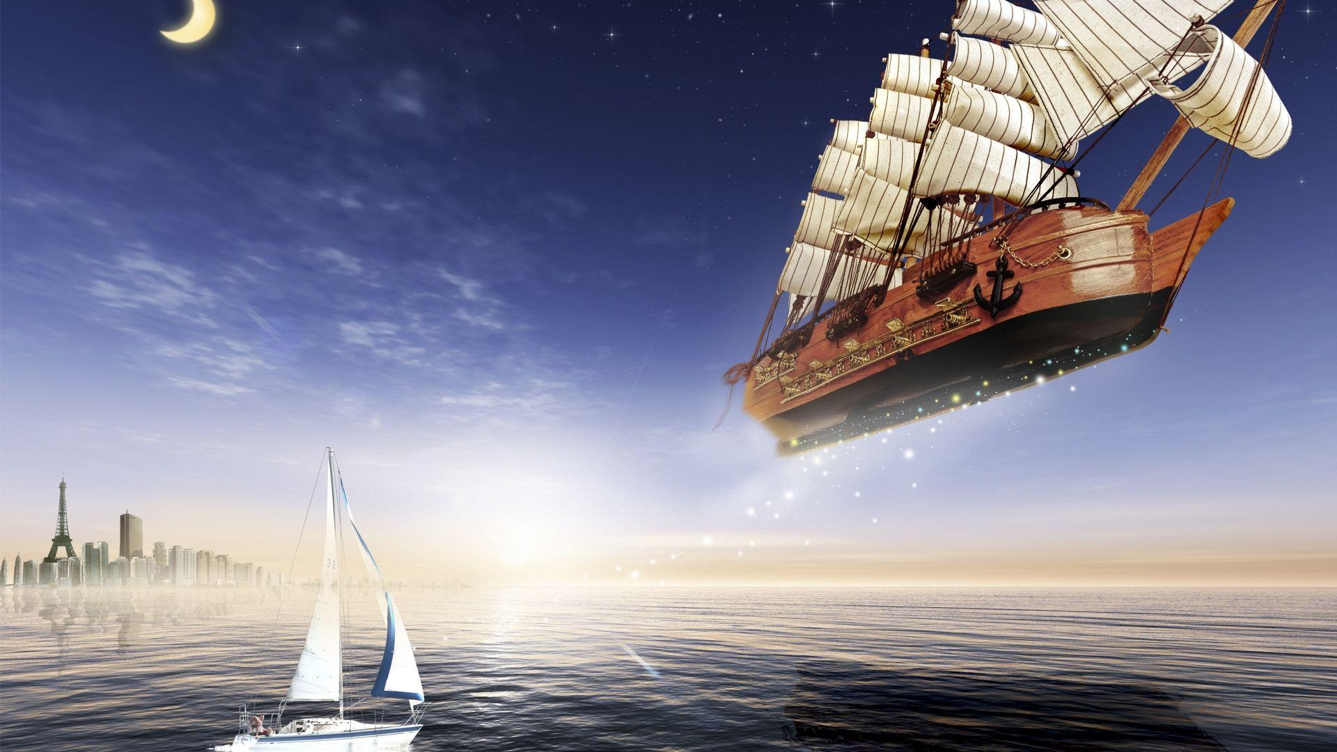 Flying Ship Wallpapers - Top Free Flying Ship Backgrounds - WallpaperAccess