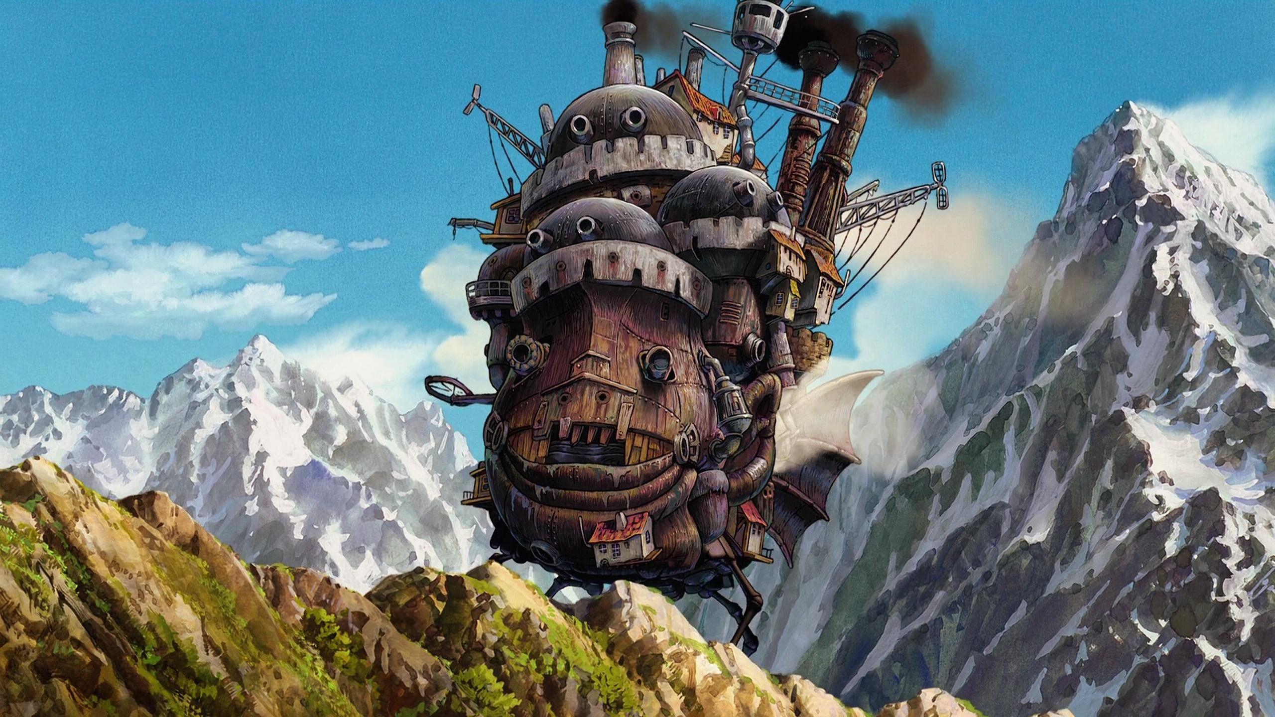 2560x1440 Flying the ship in the anime Totoro wallpaper and image, picture, photo