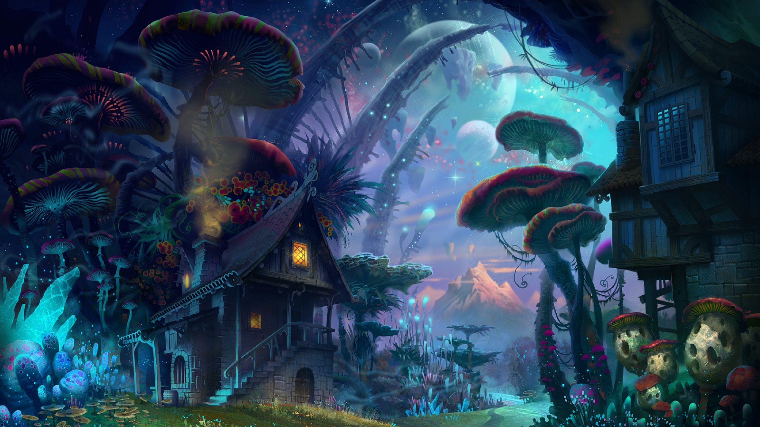 2560x1440 Fantasy landscape art artwork nature scenery wallpaperx1440