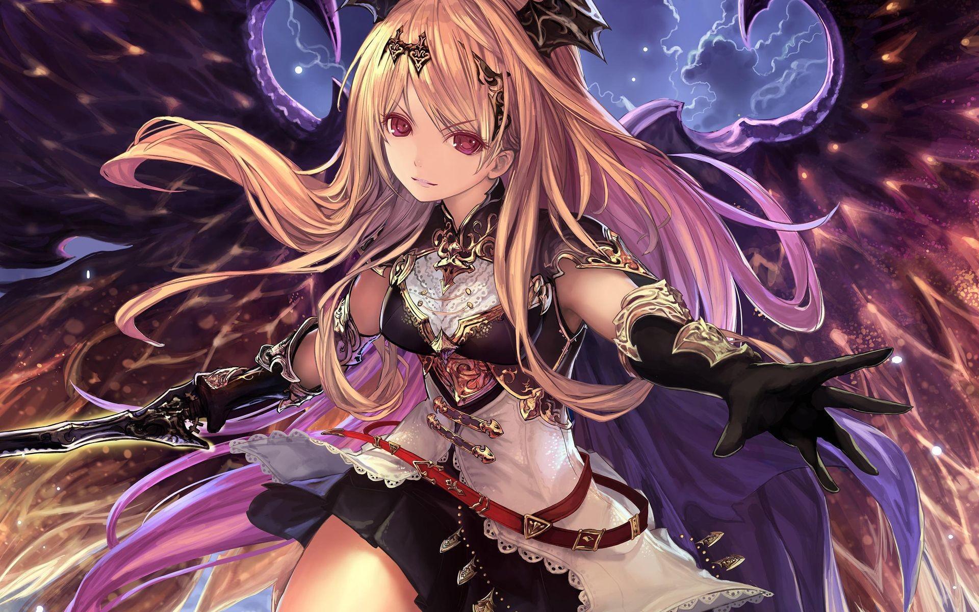 1920x1200 Demon Girl Anime Wallpaper