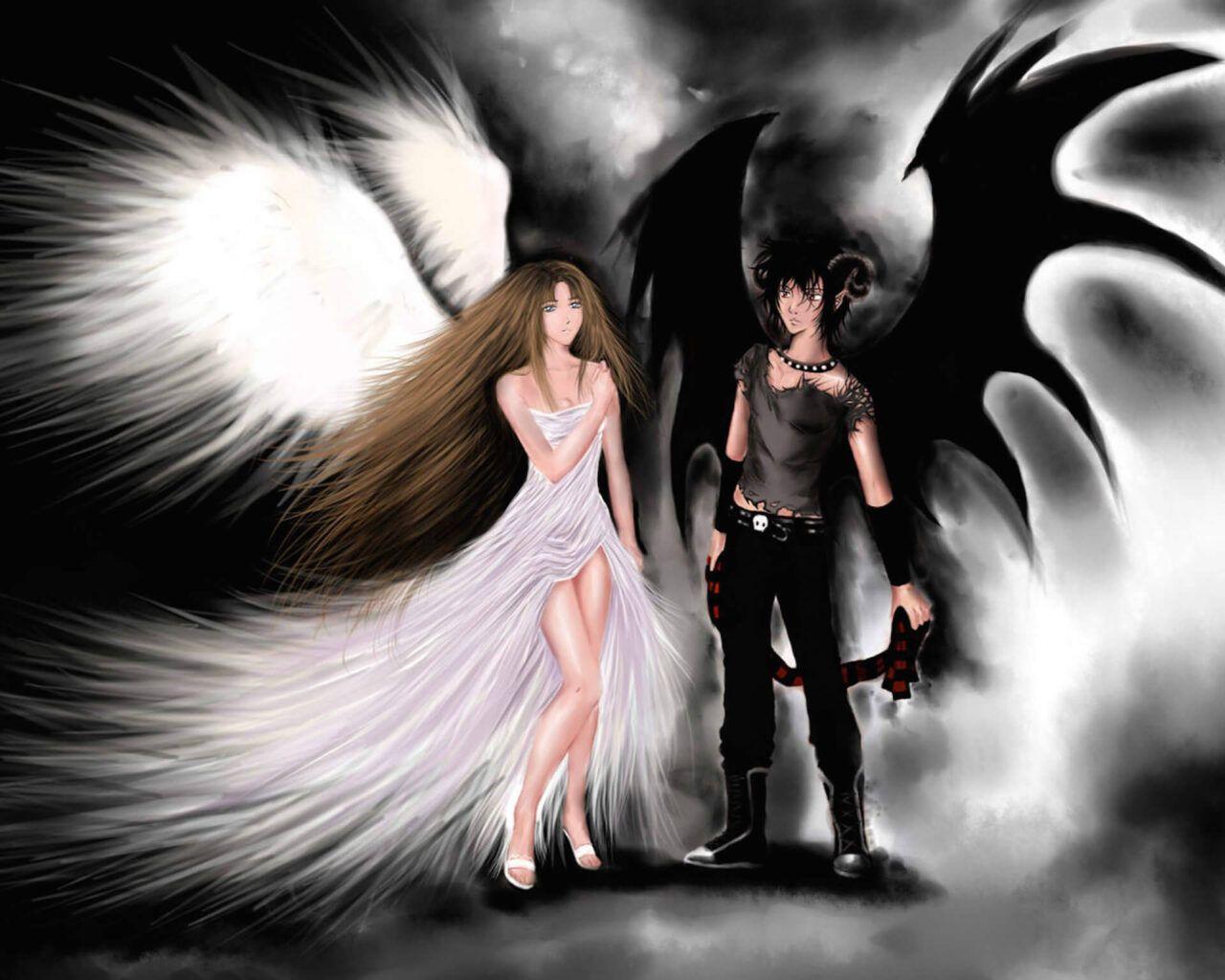 1280x1024 Angel Demon Wallpaper