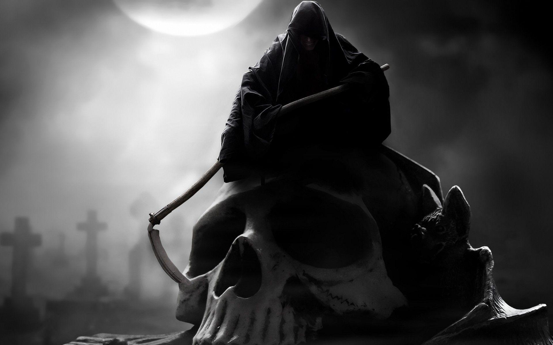 1920x1200 #Scary, #Grim Reaper, K, #Skull, #Death. Mocah HD Wallpaper