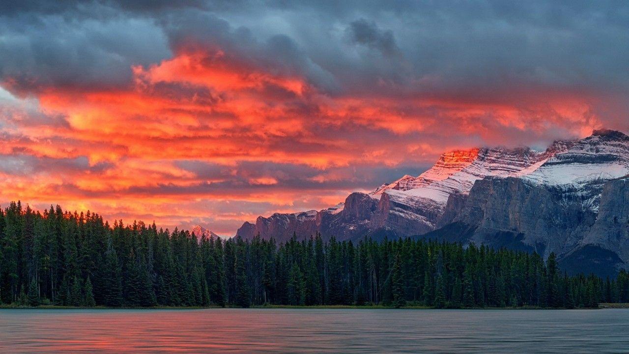 1280x720 Mount Rundle Canadian Rockies wallpaper. Mount Rundle Canadian Rockies