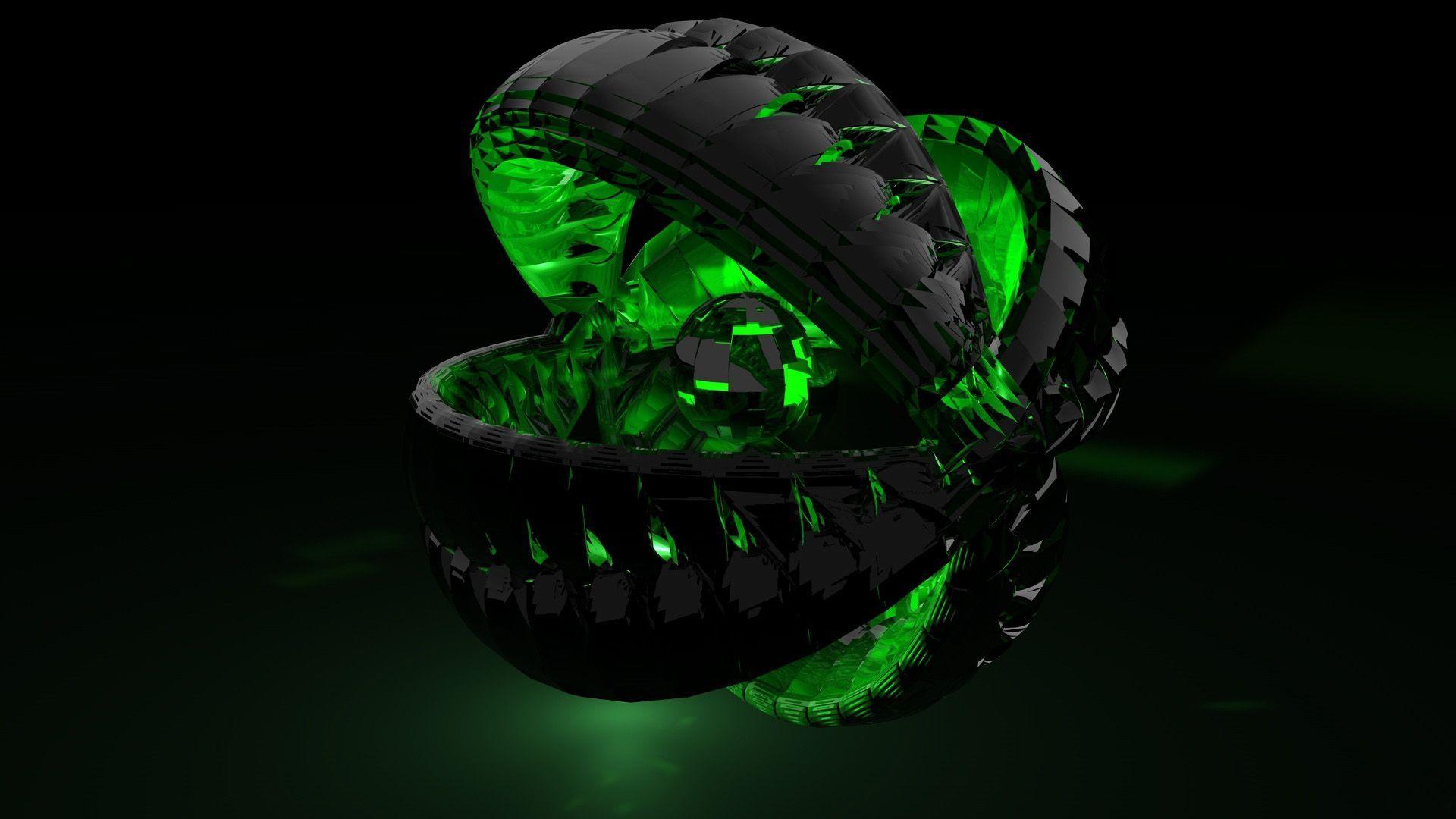 green background 3d