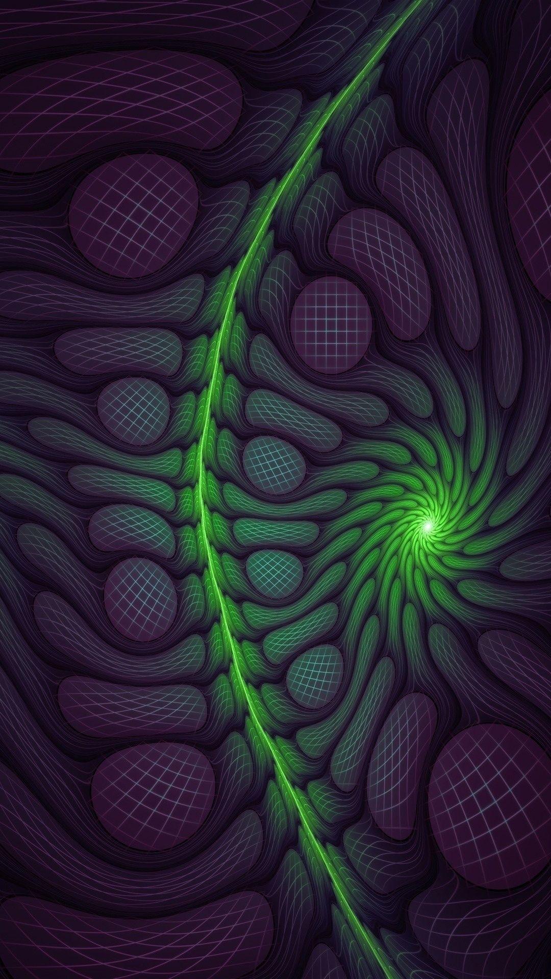 1080x1920 Fractal, dark, green, swirl, pattern, 1080x1920 wallpaper. Xperia wallpaper, Background phone wallpaper, Fractals