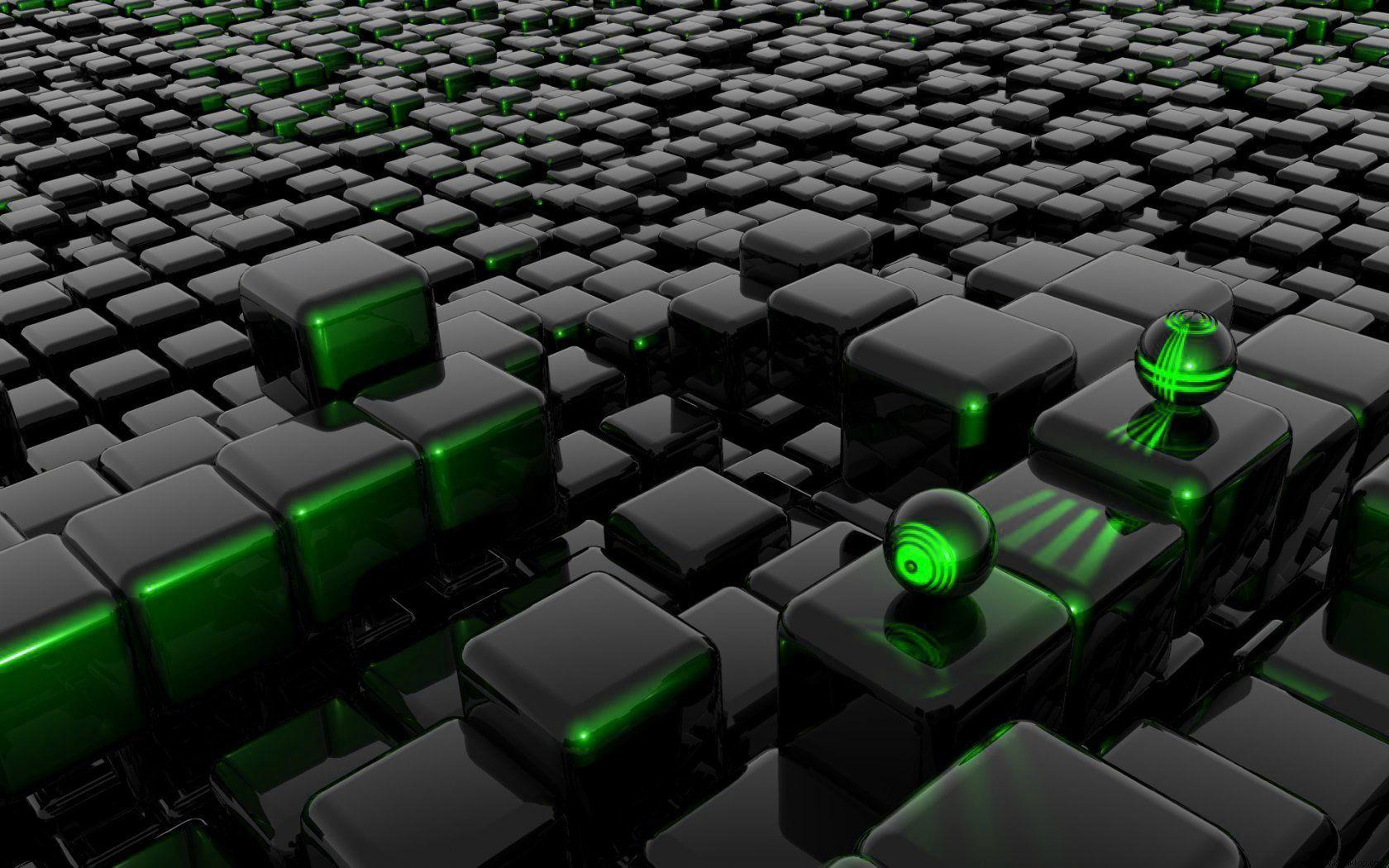 1680x1050 3D Green Dice Widescreen 16 32120 Cool Wallpaper HD