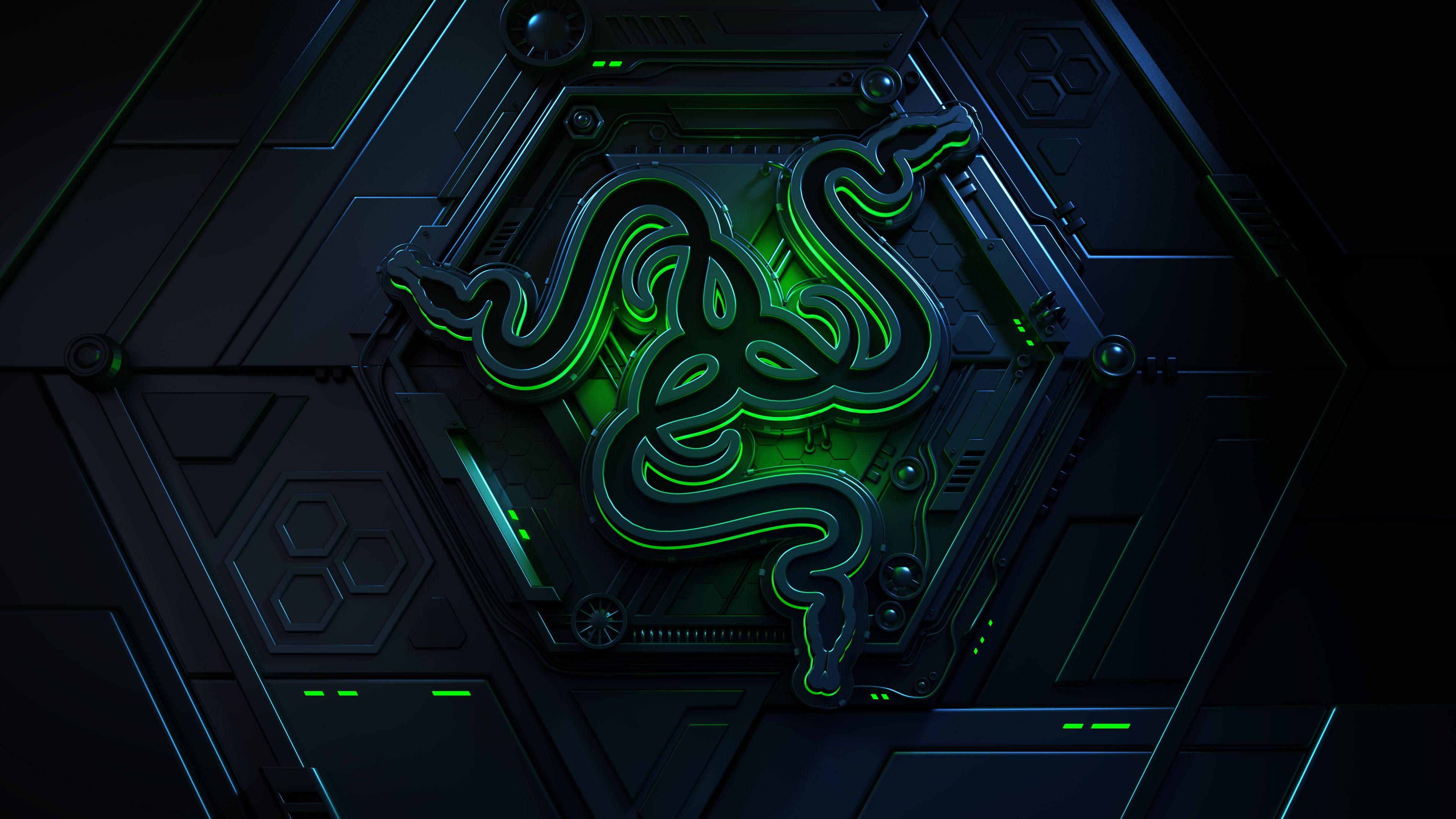 3840x2160 Vault 4K Wallpaper, Razer, Green, Dark, Sci Fi, 3D, Neon, Abstract