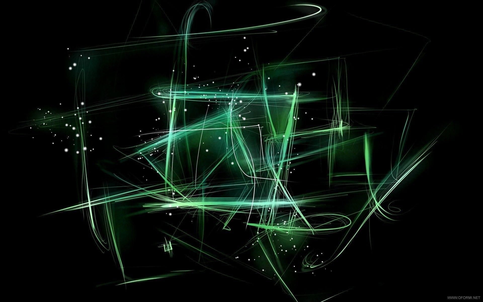 1920x1200 3D Black Abstract Wallpaper