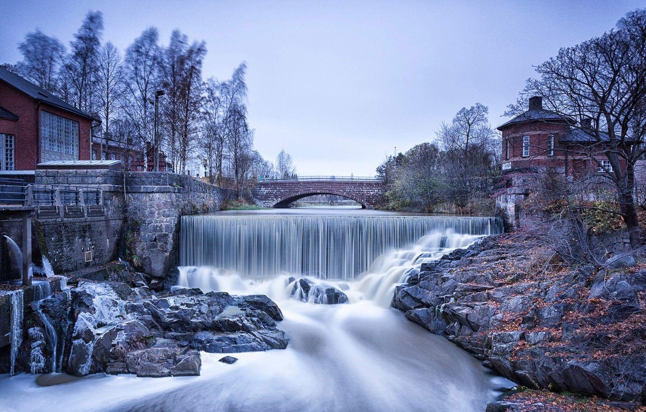 1332x850 Wallpaper Park, Finland, Helsinki, Vanhankaupunginlahti, the rapids of the old town, The old town on image for desktop, section природа