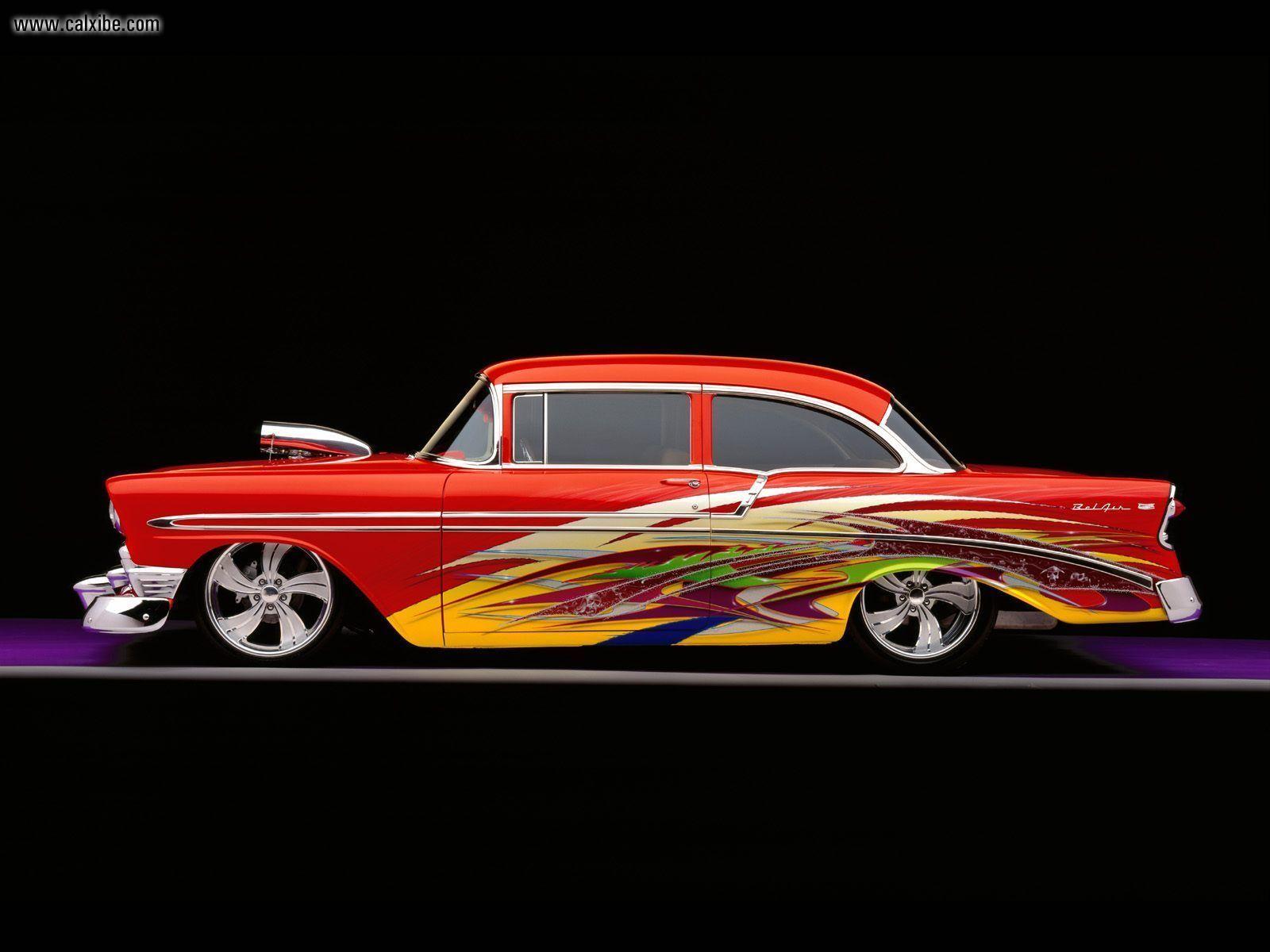 1600x1200 Cars: 1956 Custom Chevy Bel Air, desktop wallpaper nr. 18406