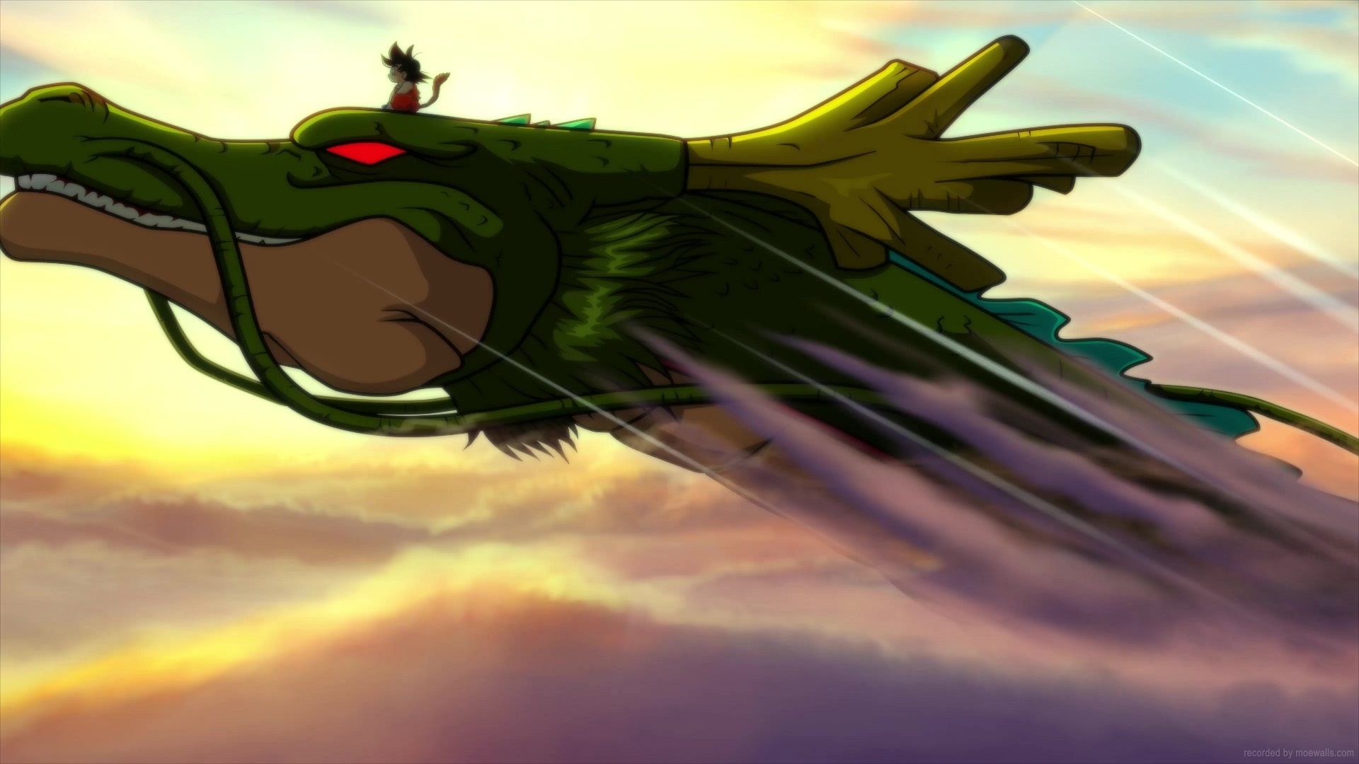 1920x1080 Goku Kid Riding Shenron Dragon Ball Live Wallpaper