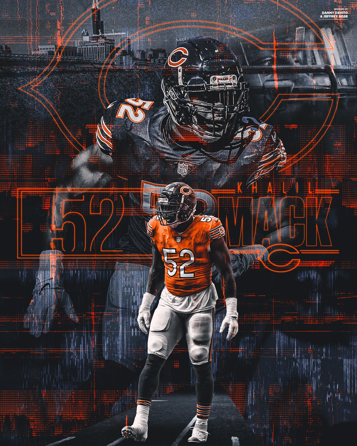 1200x1500 Khalil Mack: Chicago Bears Graphic. Chicago bears wallpaper, Chicago bears memes, Chicago bears picture