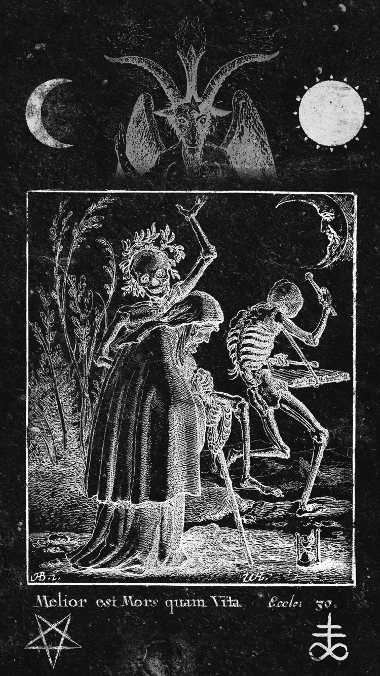 750x1334 An iPhone 6S wallpaper I made. Been revisiting my goth and metal roots recently. The Latin text reads Death is better than Life
