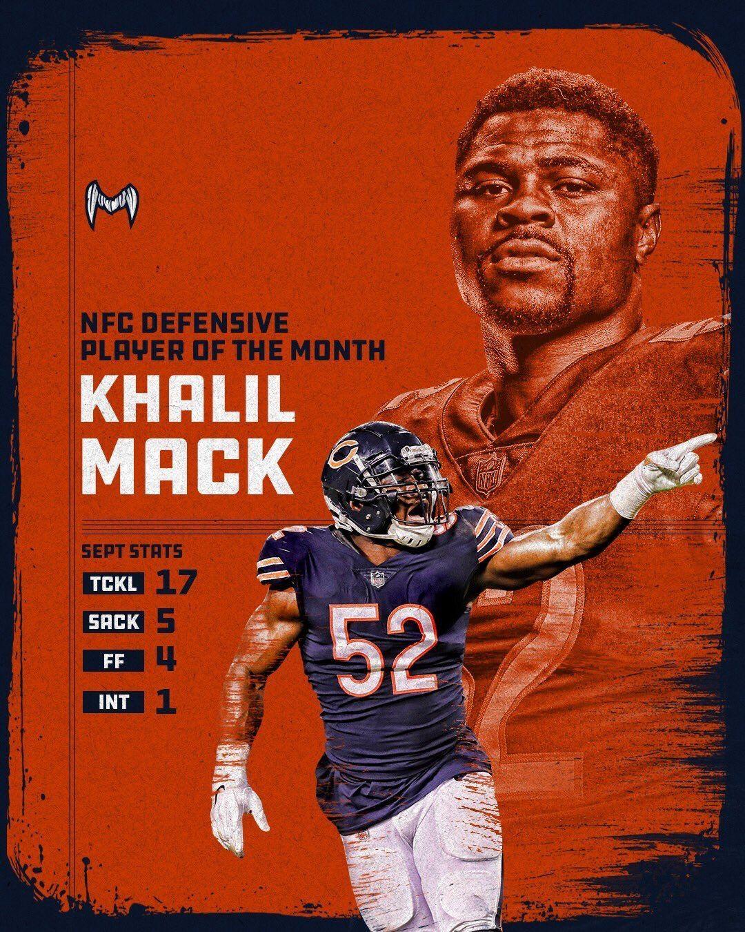 1080x1350 Khalil Mack. Chicago bears, Chicago bears wallpaper, Chicago sports teams