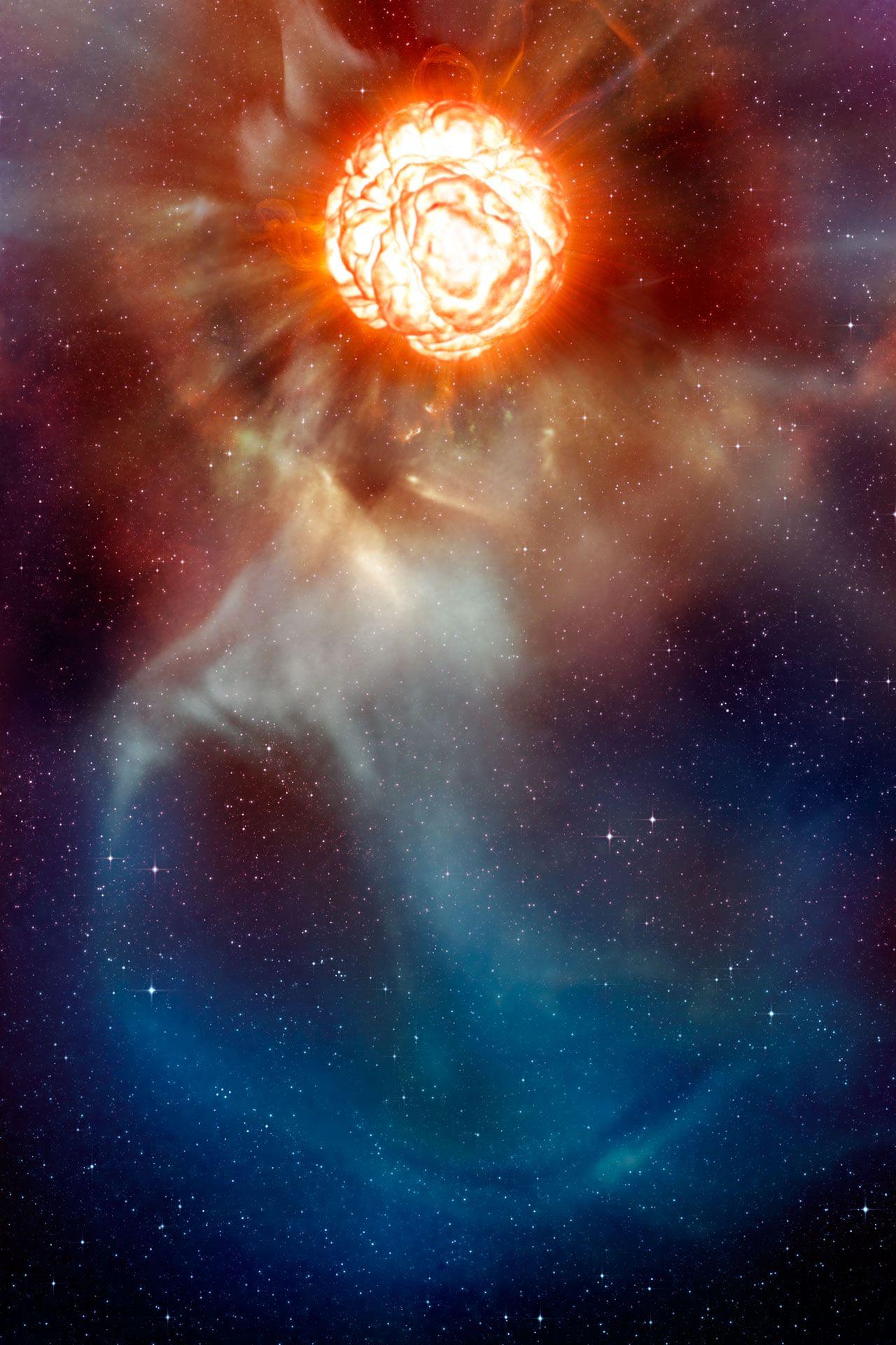 1280x1920 A plume on Betelgeuse (artist's impression)