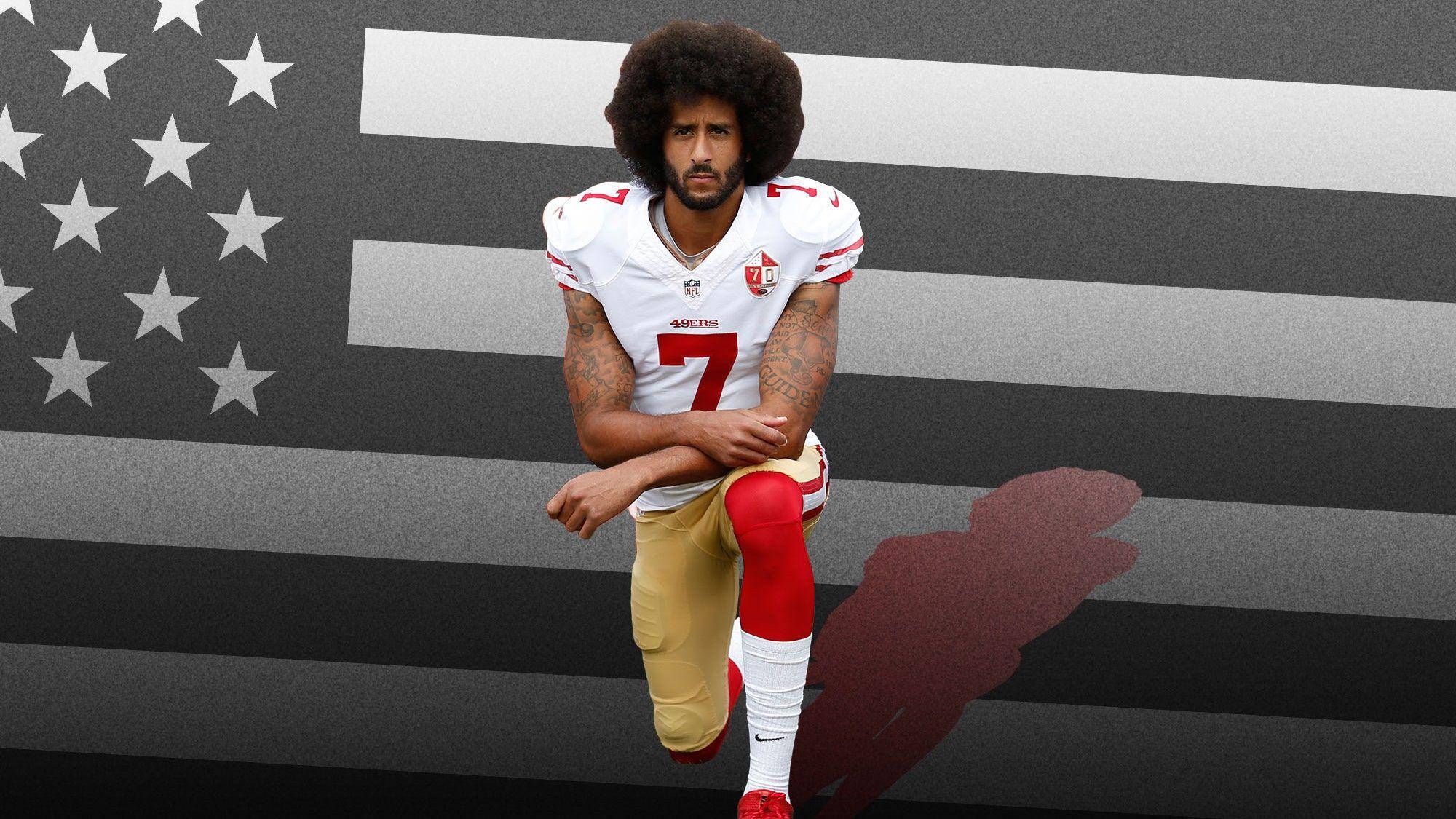 2000x1125 Kaepernick American Flag Wallpaper Free HD Wallpaper