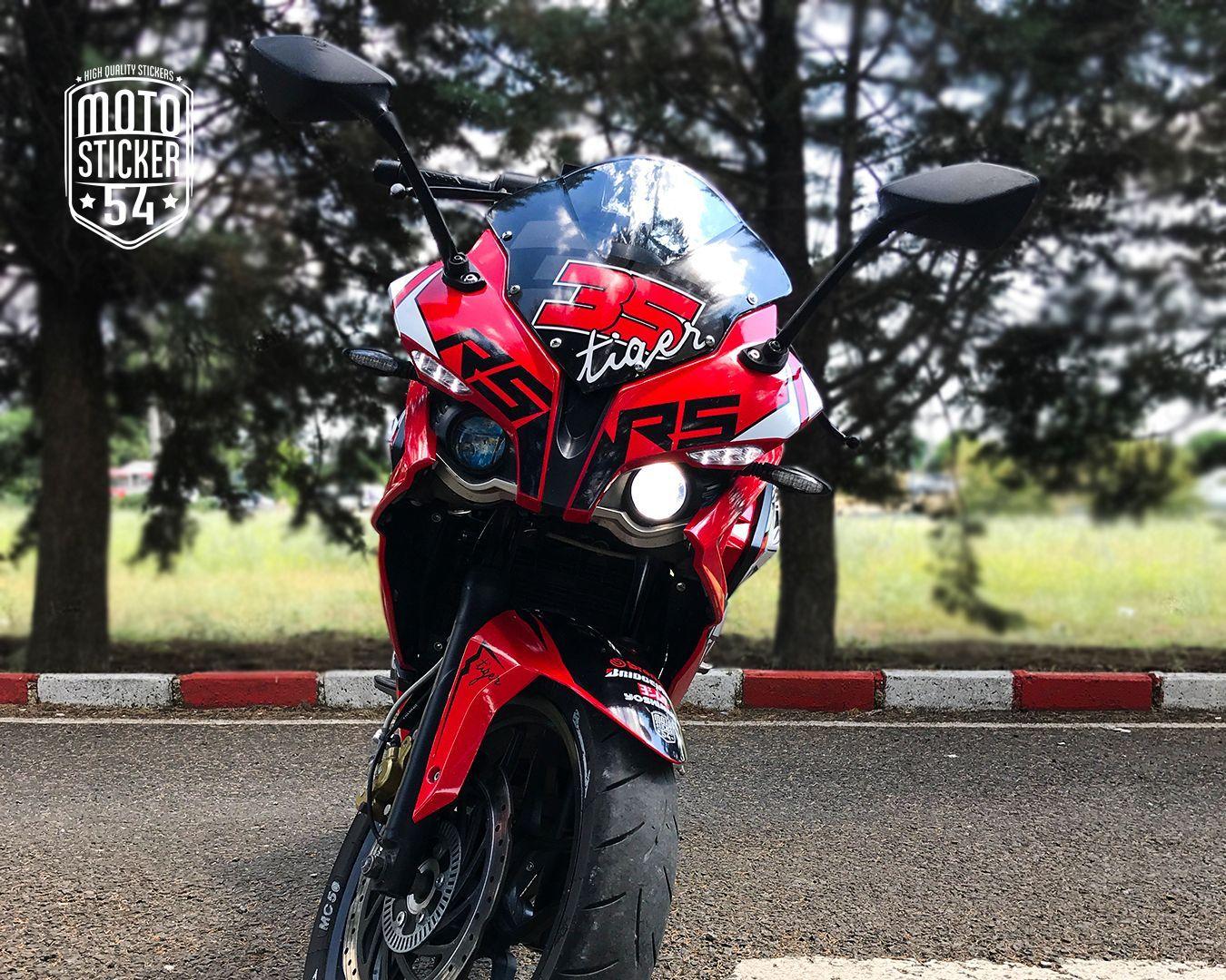 1350x1080 Bajaj Pulsar RS200 Tiger Design Sticker Kit #motosticker54 #motorcycle #bajaj #pulsar #sticker #wrap #pulsarrs200 #tiger. Tiger design, Bike photography, Pulsar