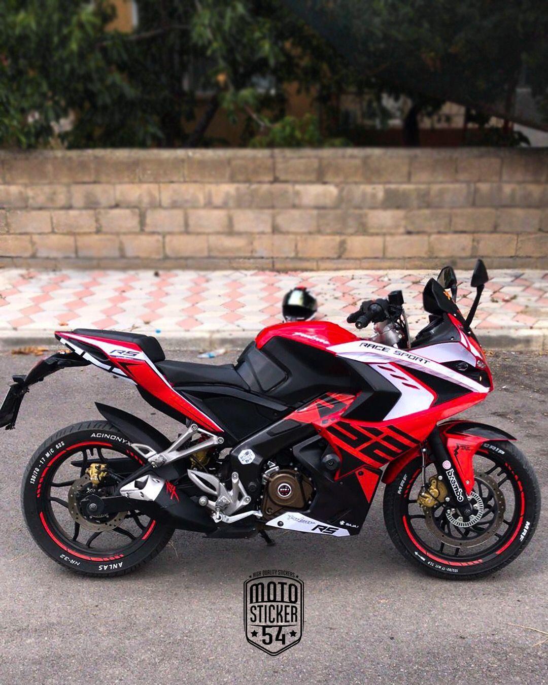 1080x1350 Bajaj Pulsar RS200 Custom Design Red Sticker Kit #motosticker54 #motorcycle #bajaj #pulsar #sticker #wrap #racingbike. Bike photography, Moto bike, Pulsar