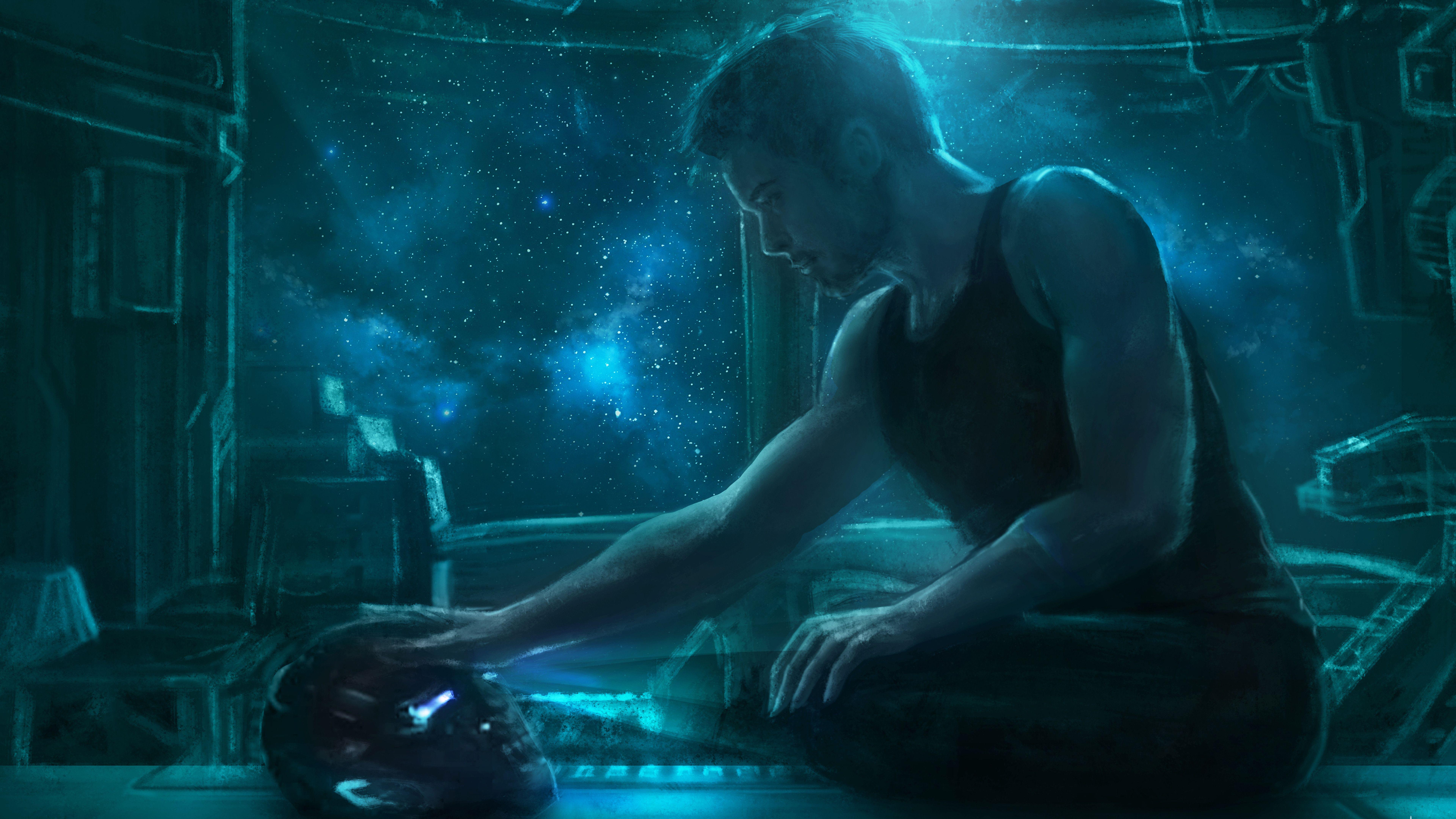 7680x4320 Tony Stark Lost in Space Avengers Endgame 8K 7680x4320 Ultra HD Wallpaper