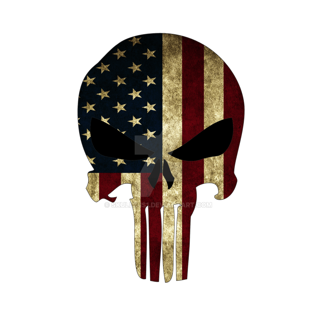 1024x1024 American Flag Punisher Skull Wallpaper
