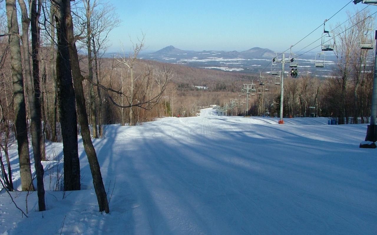 1280x800 Best ski resort Peak, Vermont trail (green) under Village double 1280x800 Wallpaper